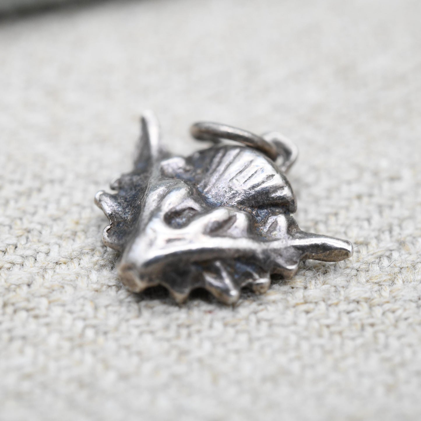 Vintage Sterling Silver Scottish Thistle Charm Pendant - Scotland | Flower of Scotland | Souvenir Gift for Charm Bracelet