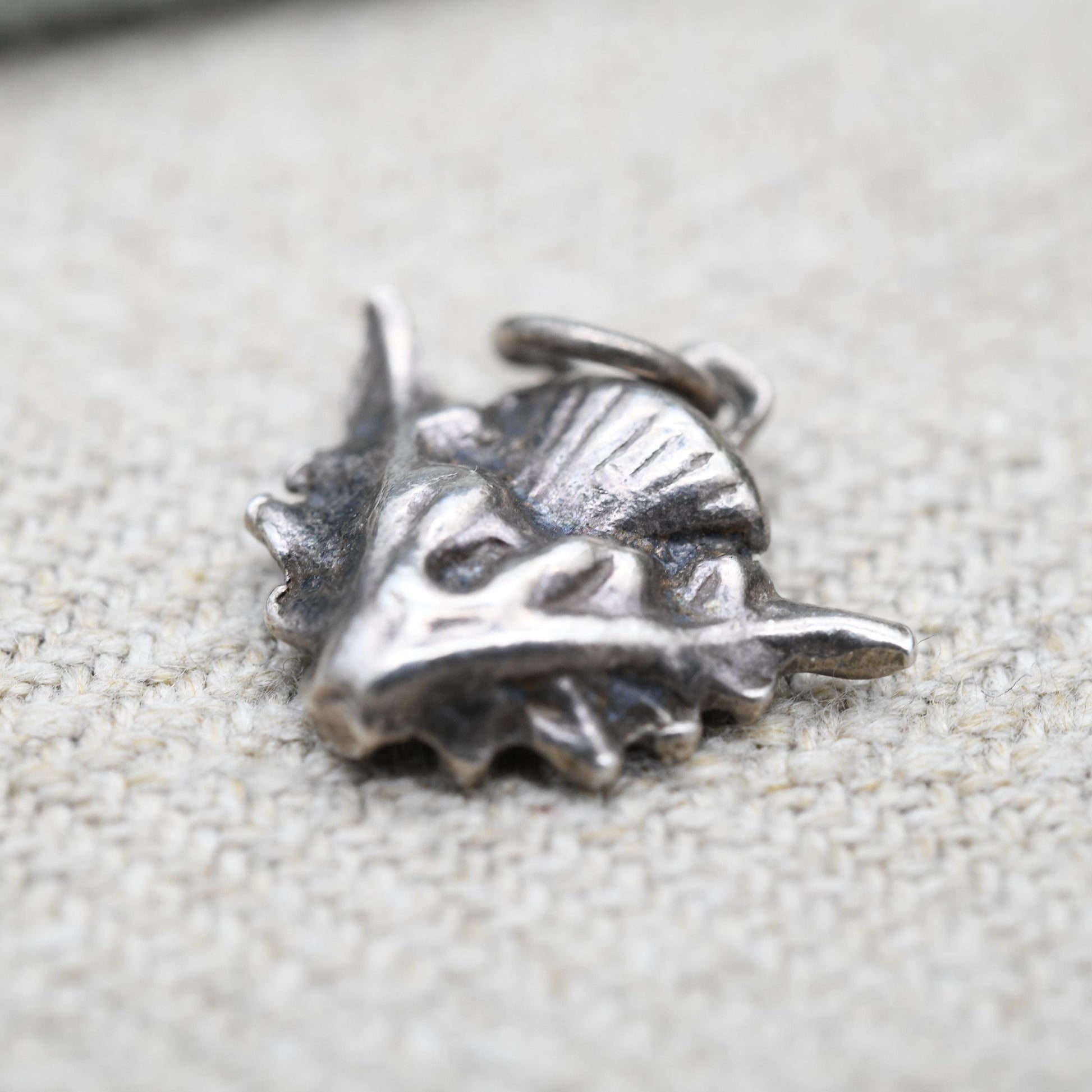 Vintage Sterling Silver Scottish Thistle Charm Pendant - Scotland | Flower of Scotland | Souvenir Gift for Charm Bracelet