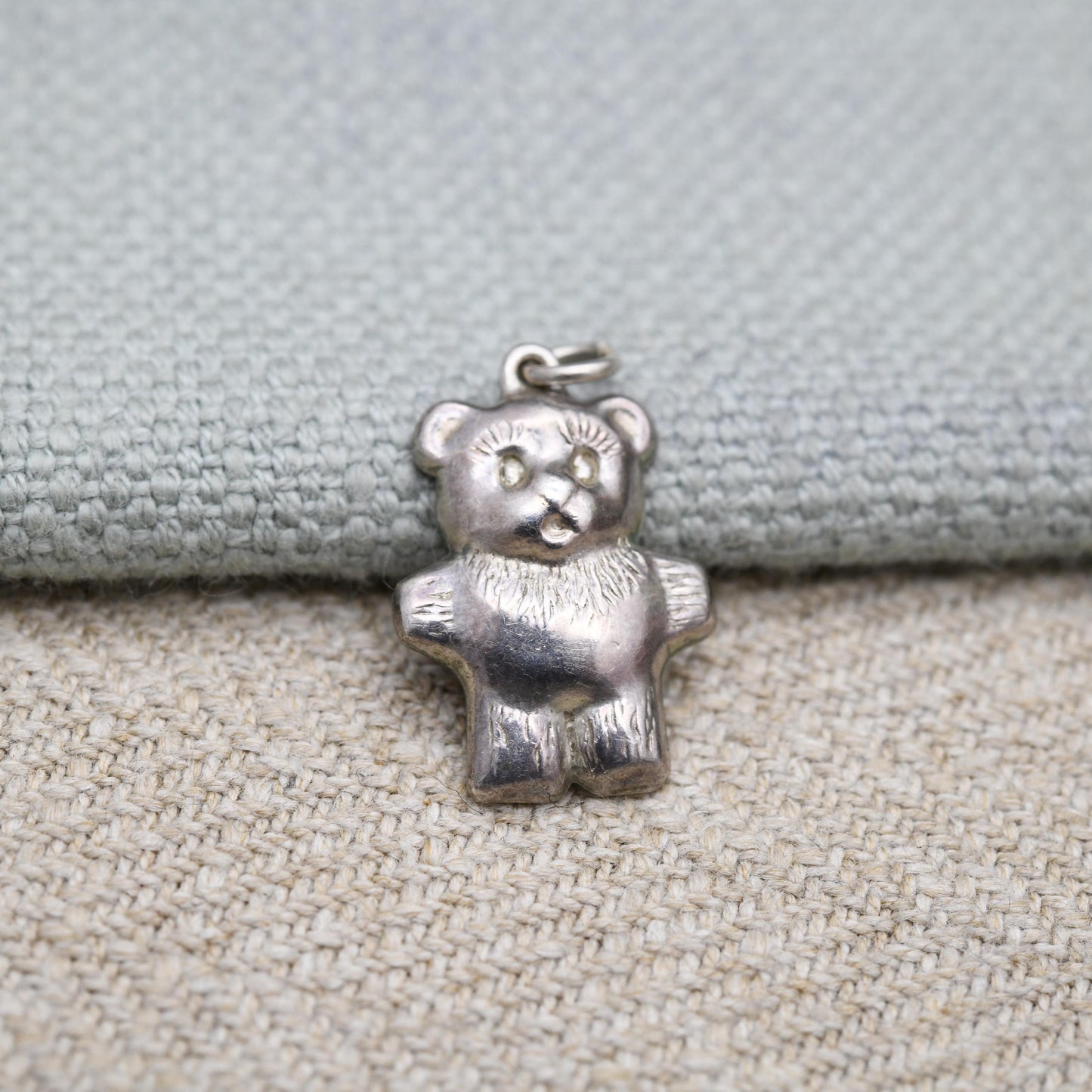 Vintage Sterling Silver Teddy Bear Charm Pendant - Cute | Animal | Love | Gift for Charm Bracelet