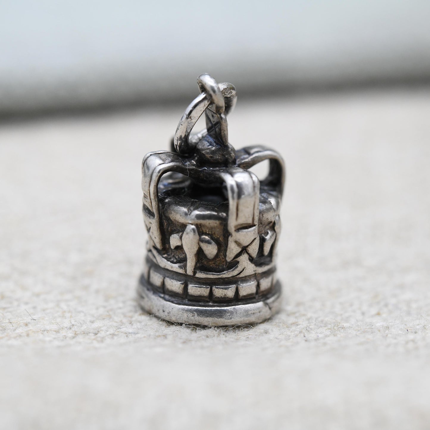 Vintage Sterling Silver Royal Crown Charm Pendant - King | Queen | Prince | Princess | England | Souvenir Gift for Charm Bracelet