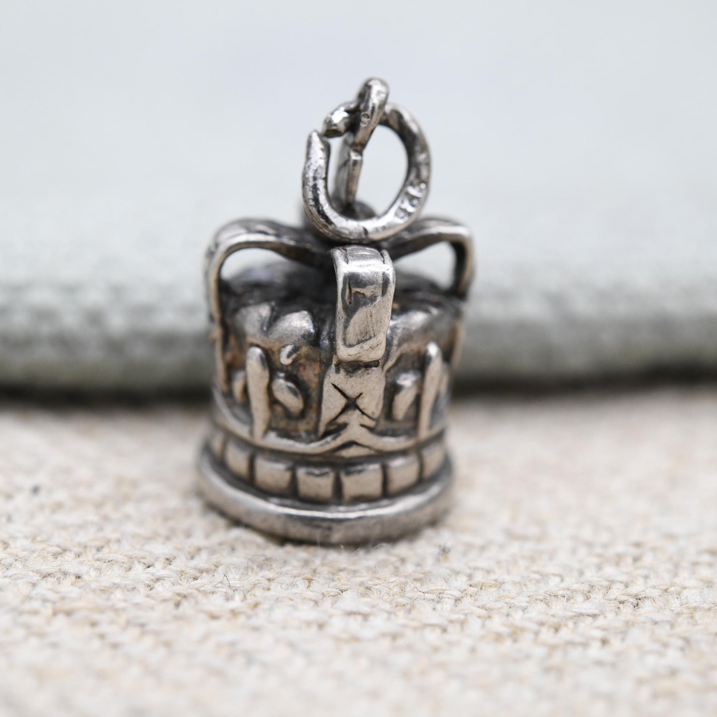 Vintage Sterling Silver Royal Crown Charm Pendant - King | Queen | Prince | Princess | England | Souvenir Gift for Charm Bracelet