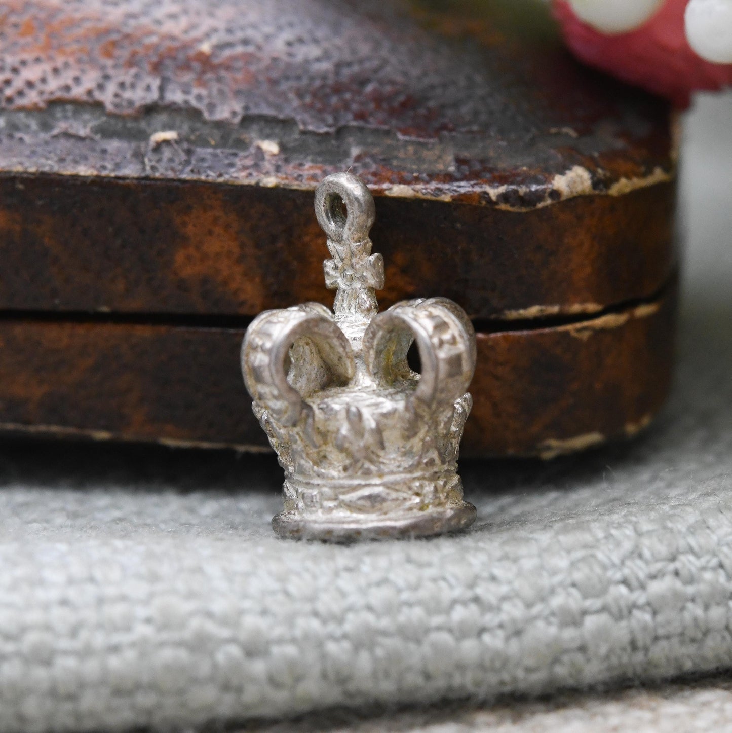 Vintage Sterling Silver Royal Crown Charm Pendant - King | Queen | Princess | Prince | England | Souvenir Gift for Charm Bracelet