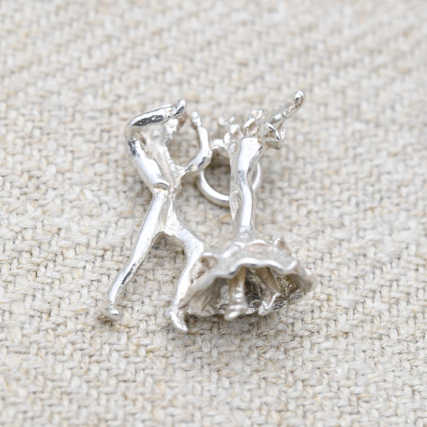 Vintage Sterling Silver Dancers Charm Pendant - Latin Dance | Spanish Dancing Couple | Gift for Charm Bracelet
