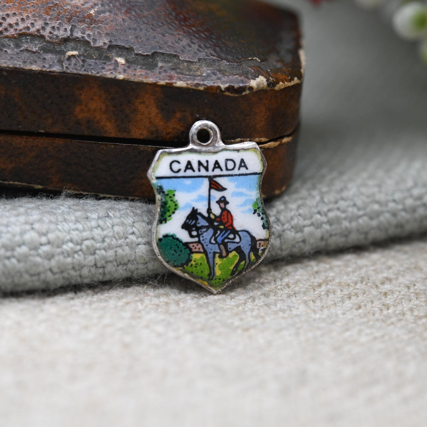 Vintage German .925 Sterling Silver Canada Travel Charm Pendant - Canadian | North America | Souvenir Gift for Charm Bracelet