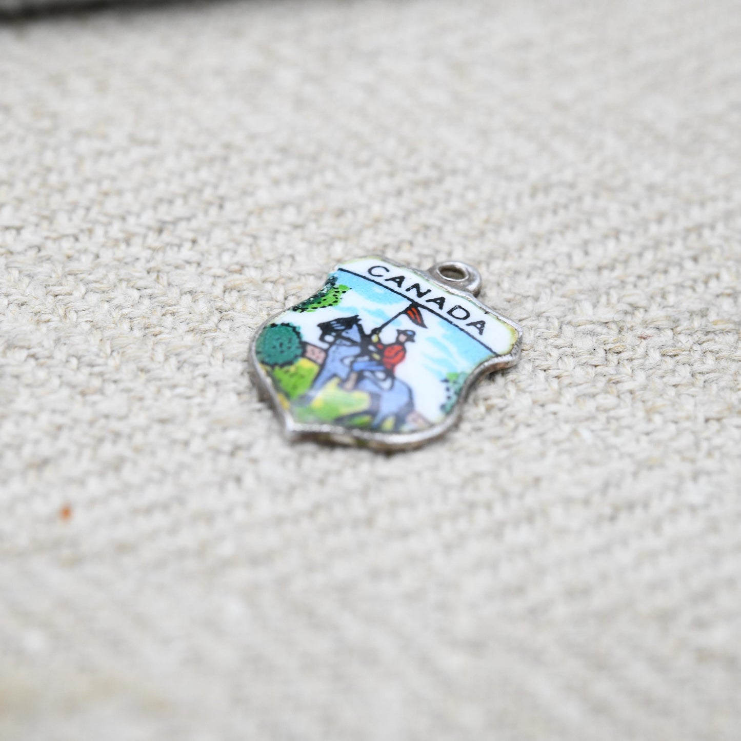 Vintage German .925 Sterling Silver Canada Travel Charm Pendant - Canadian | North America | Souvenir Gift for Charm Bracelet