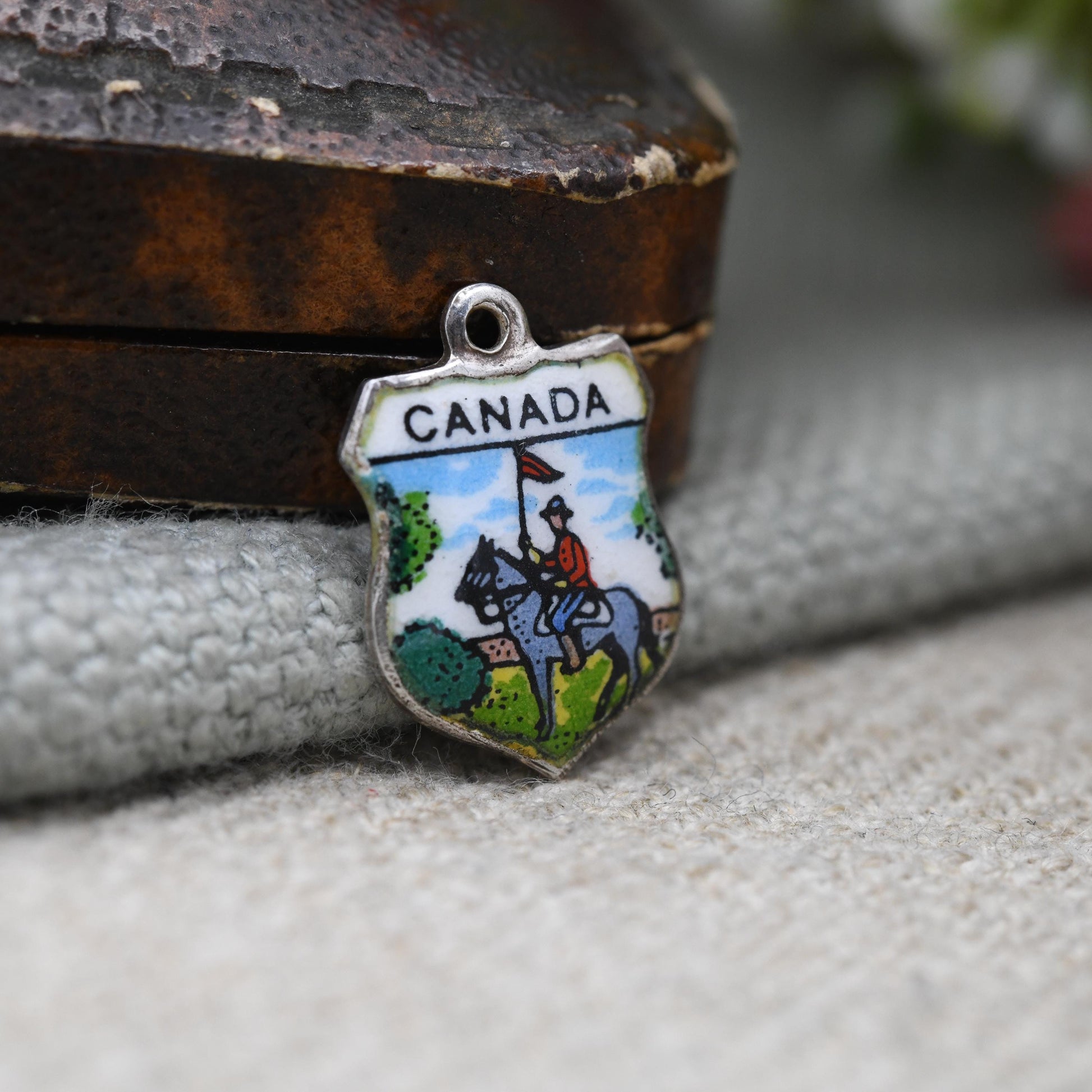 Vintage German .925 Sterling Silver Canada Travel Charm Pendant - Canadian | North America | Souvenir Gift for Charm Bracelet