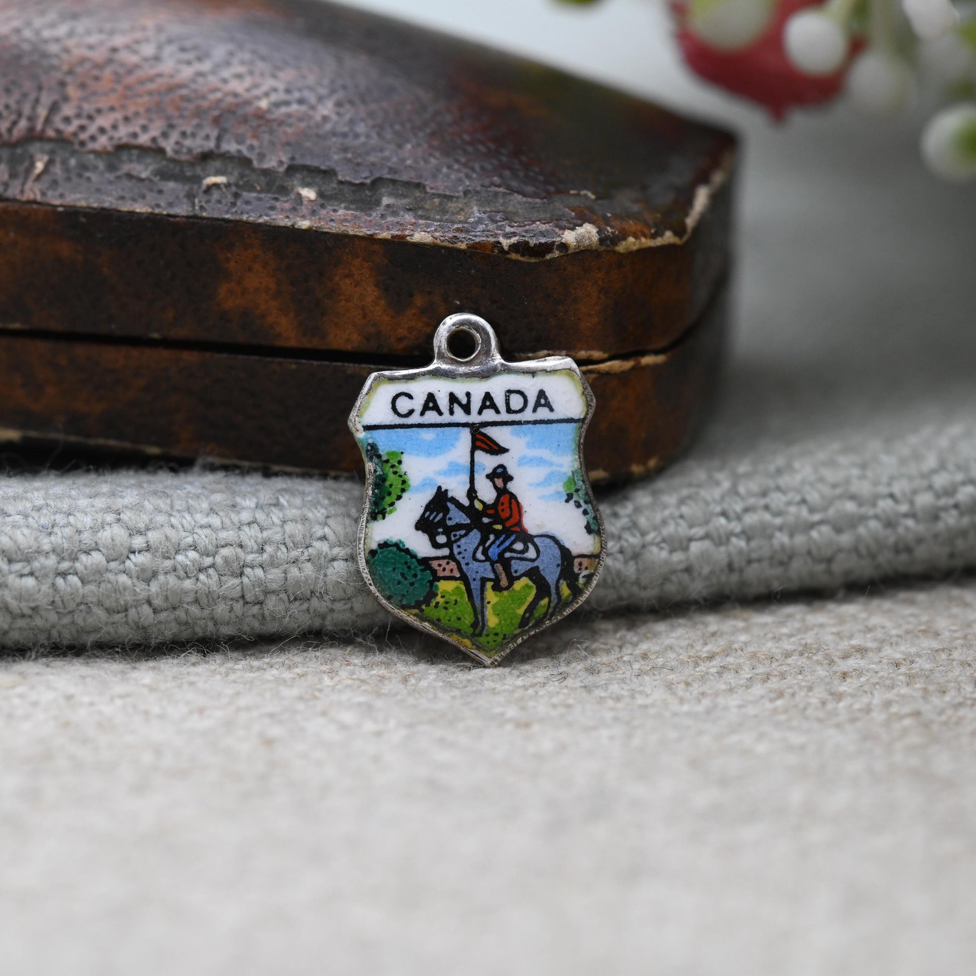 Vintage German .925 Sterling Silver Canada Travel Charm Pendant - Canadian | North America | Souvenir Gift for Charm Bracelet
