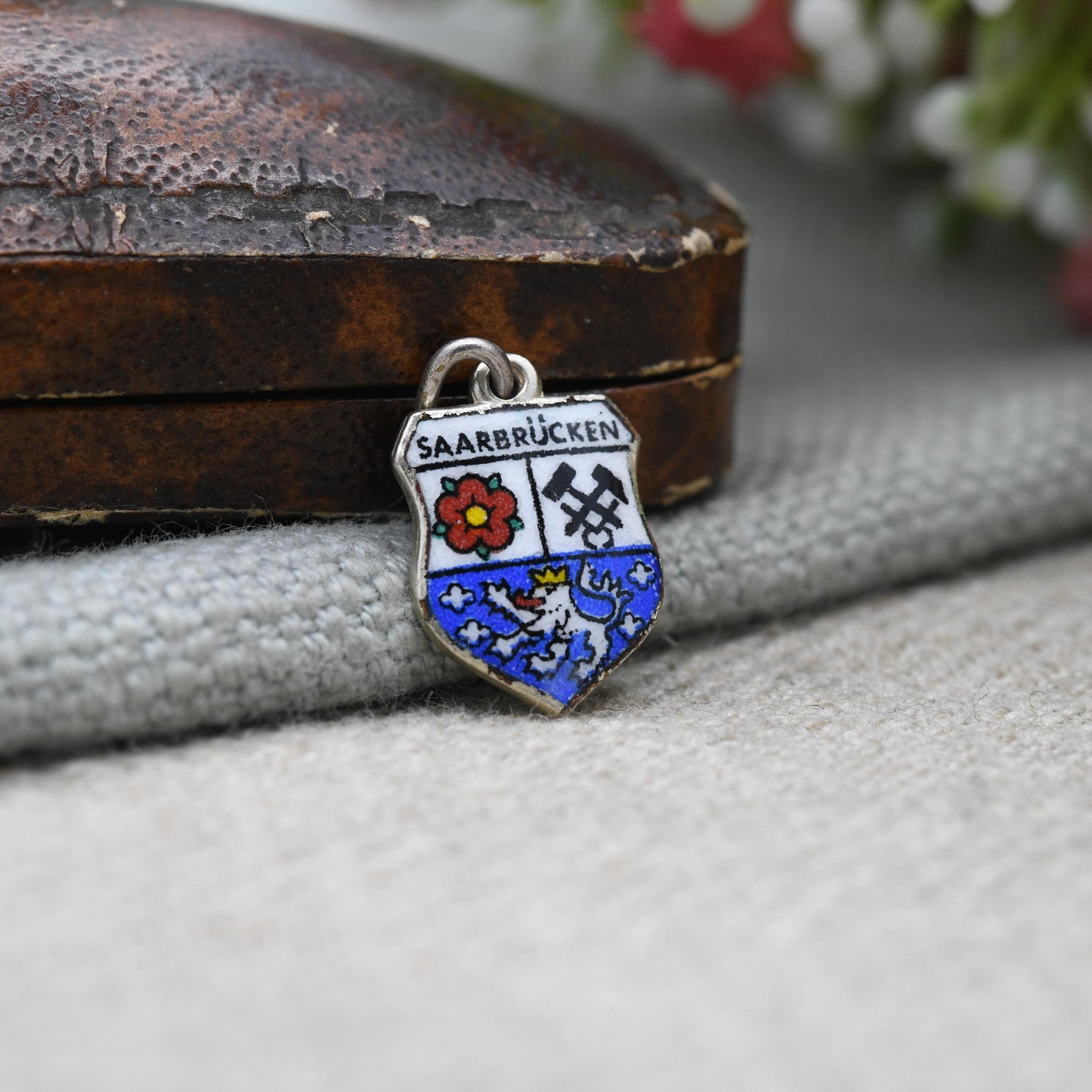 Vintage Silver Saarbrucken Charm Pendant - German Charm | Germany | Souvenir Gift for Charm Bracelet