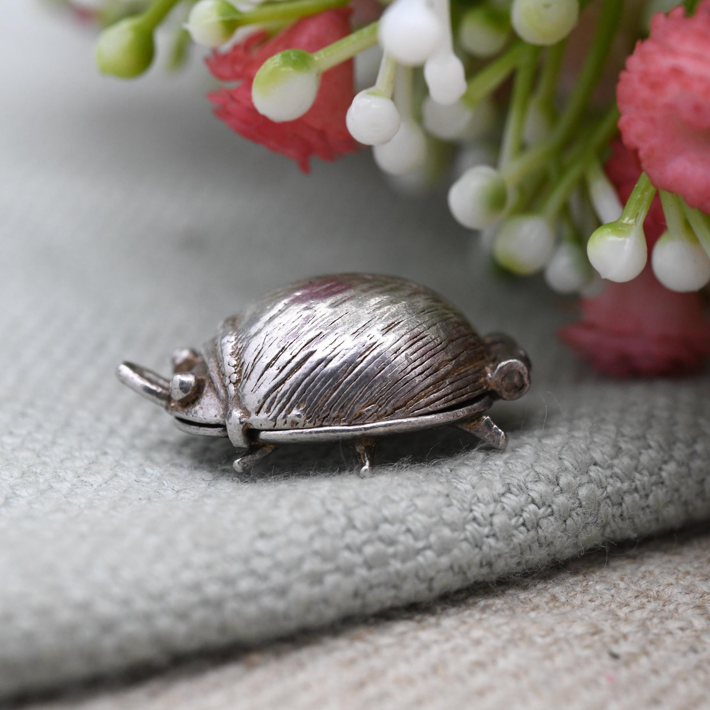 Vintage Sterling Silver Opening Beatles Charm Pendant - Beatles Band inside Beatle | Lyrics | Music | Gift for Charm Bracelet