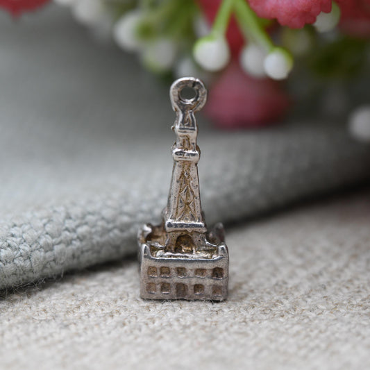 Vintage Sterling Silver Blackpool Tower Charm Pendant - Lancashire | Seaside | Beach Holiday | Souvenir Gift for Charm Bracelet
