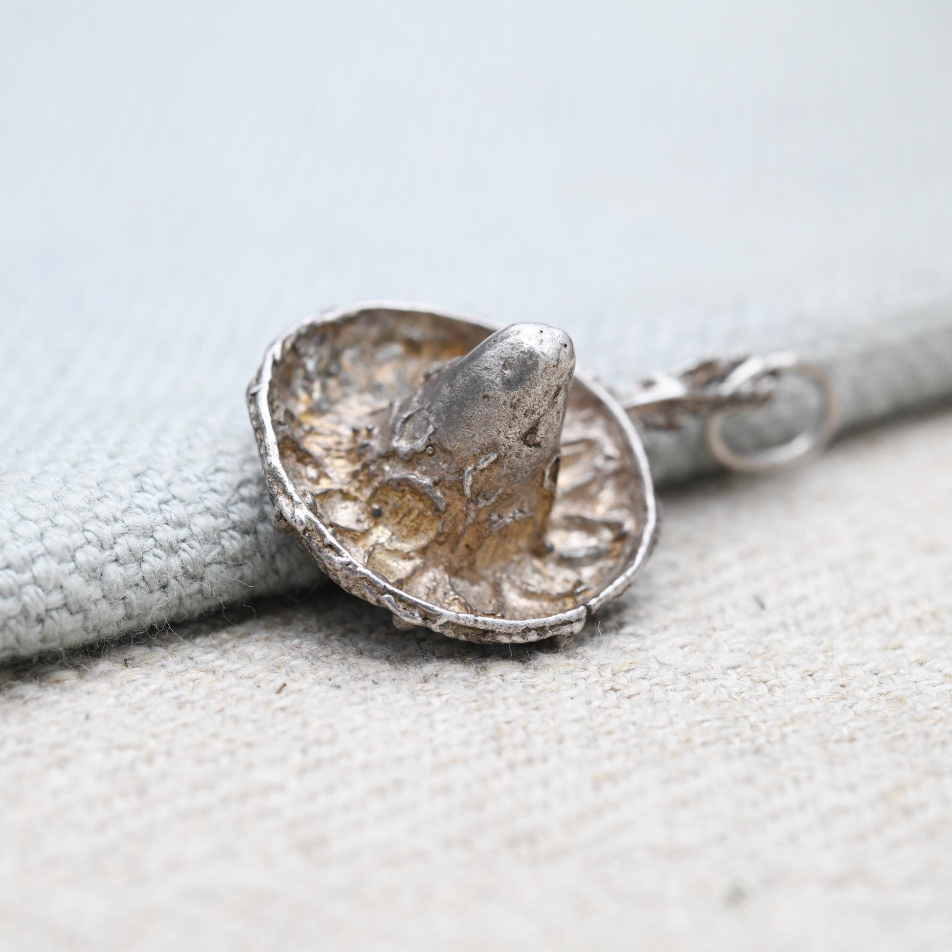 Vintage Sterling Silver Sombrero Hat Charm Pendant - Traditional Mexican Clothing | Mexico | Souvenir Gift for Charm Bracelet