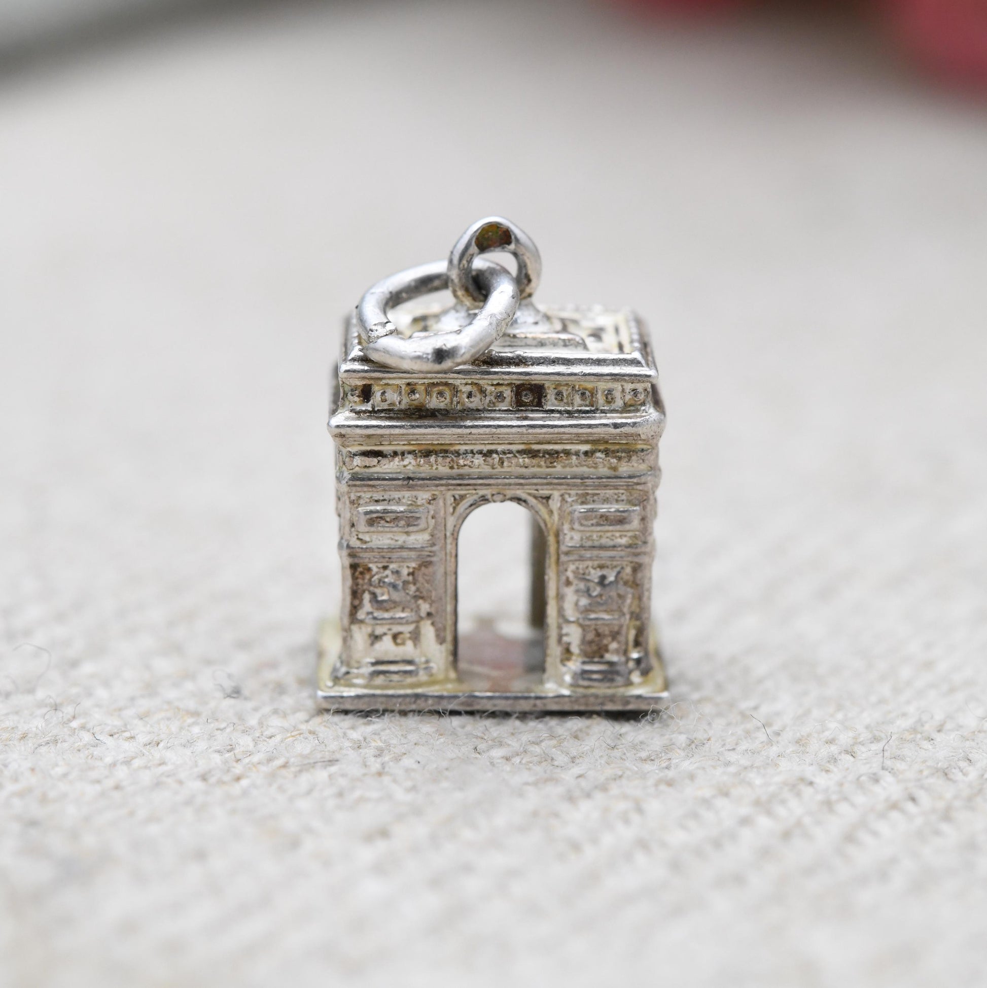Vintage Sterling Silver Arc De Triomphe Charm Pendant - French Souvenir | Paris | France Tourist | Gift for Charm Bracelet