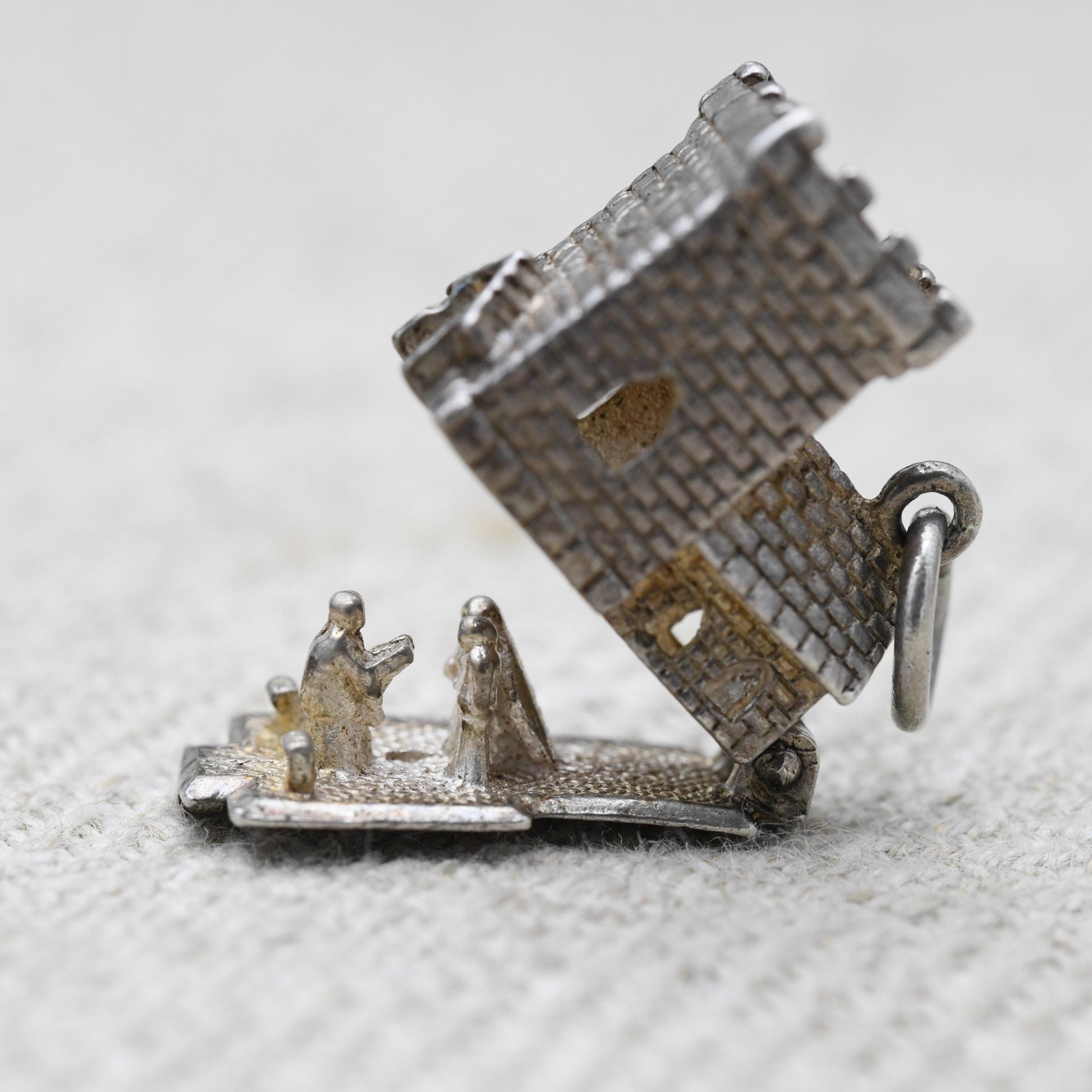 Vintage Sterling Silver Opening Church Wedding Charm Pendant - Wedding Day | Bride and Groom | Alter | Celebration | Gift for Charm Bracelet
