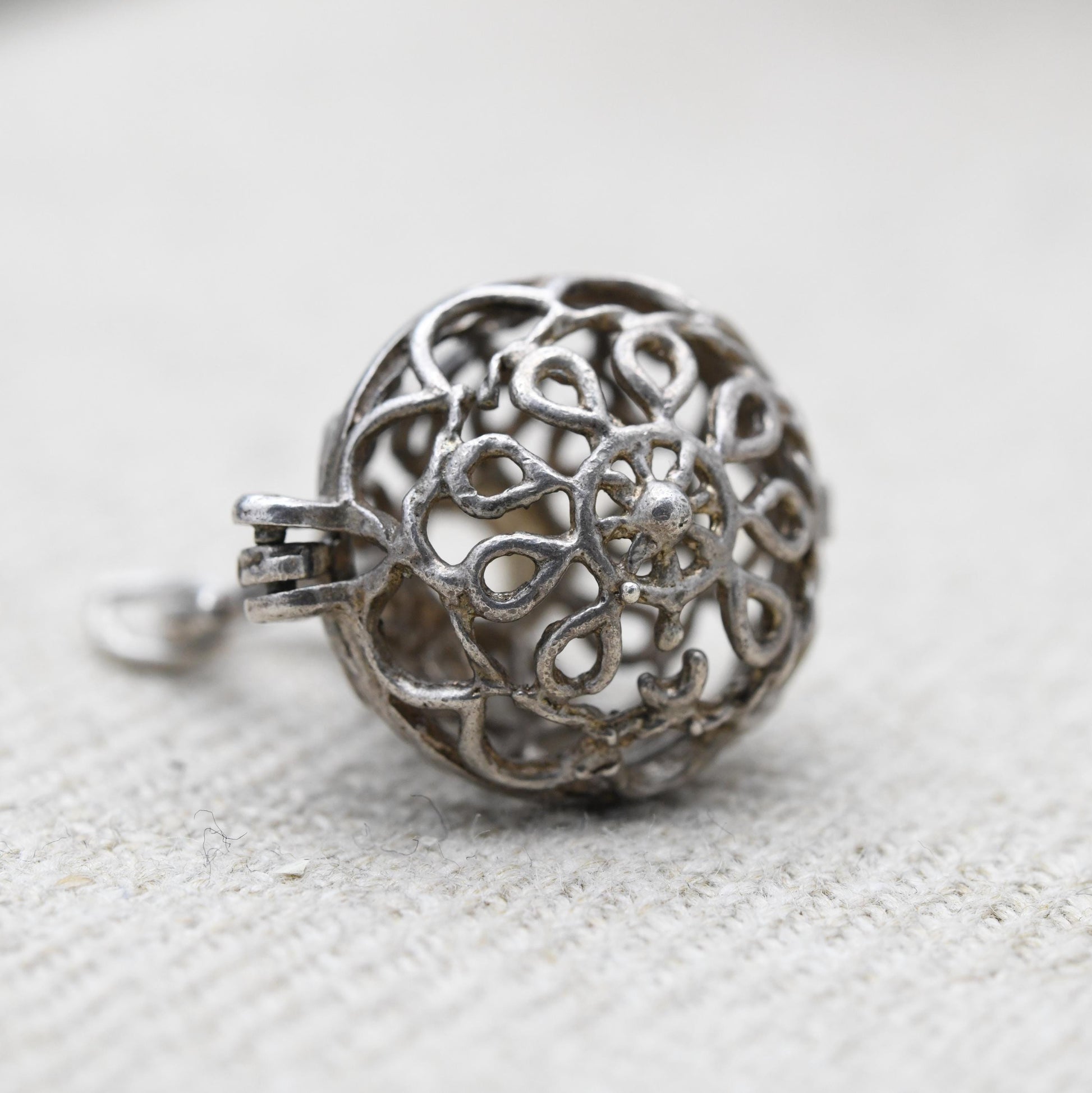 Vintage Sterling Silver Opening Jug Charm Pendant - Decanter | Ornate Cut Out Design | Gift for Charm Bracelet