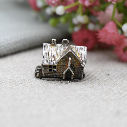 Vintage Sterling Silver Opening Pub Charm Pendant - Public House | Beer | Bar | Drinking | Gift for Charm Bracelet