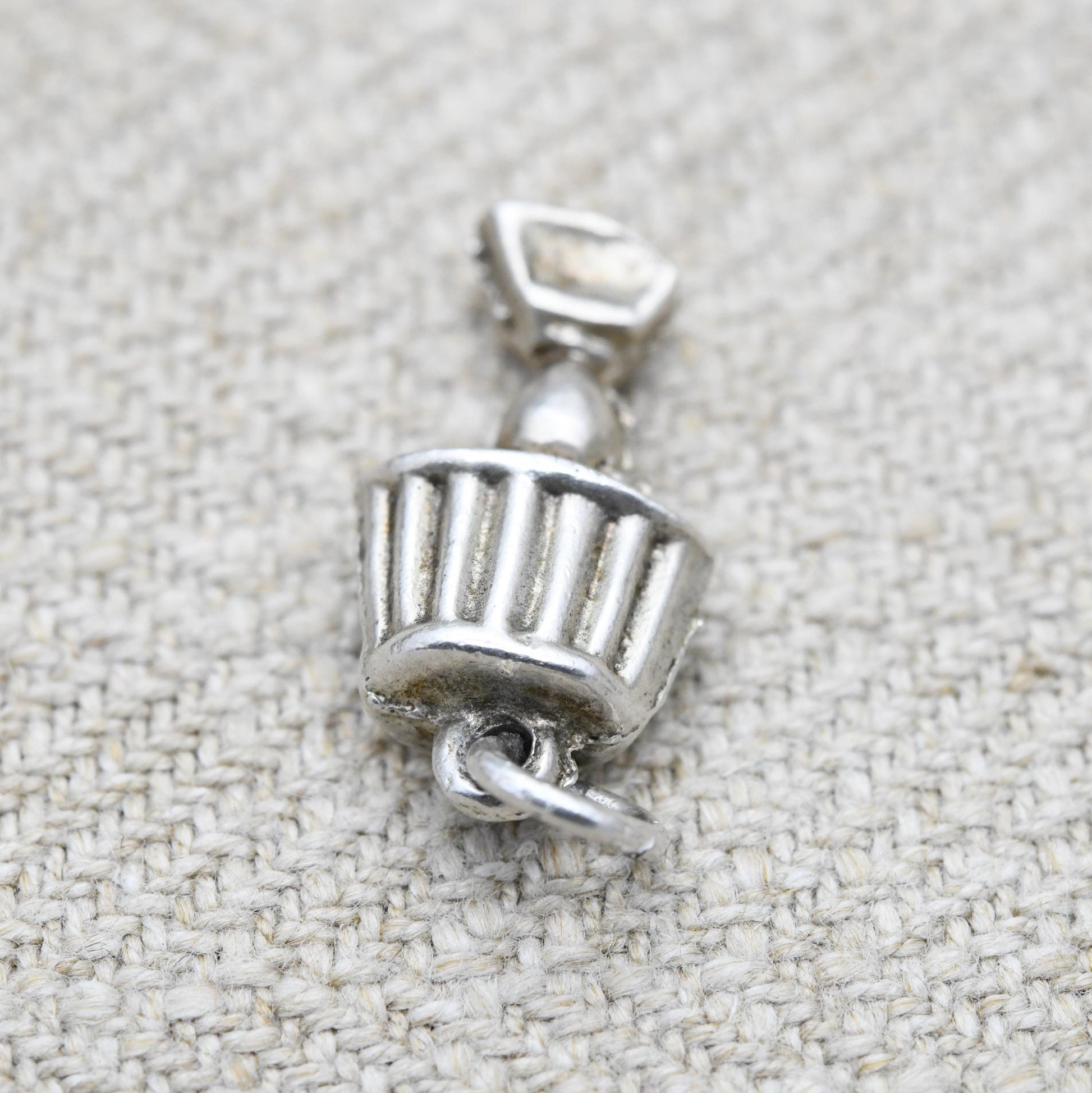 Vintage Sterling Silver Lamp Charm Pendant - Light | Cute | Lighting | Bed Side Lamp | Gift for Charm Bracelet