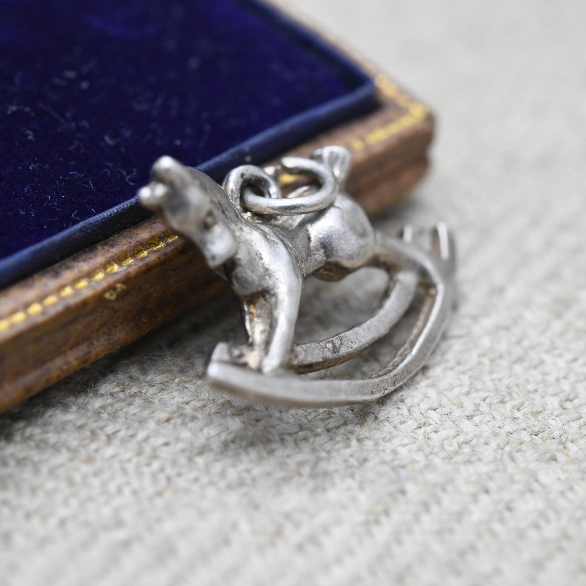 Vintage Sterling Silver Rocking Horse Charm Pendant - Detailed Animal Children's Toy | Horse Girl | Gift for Charm Bracelet