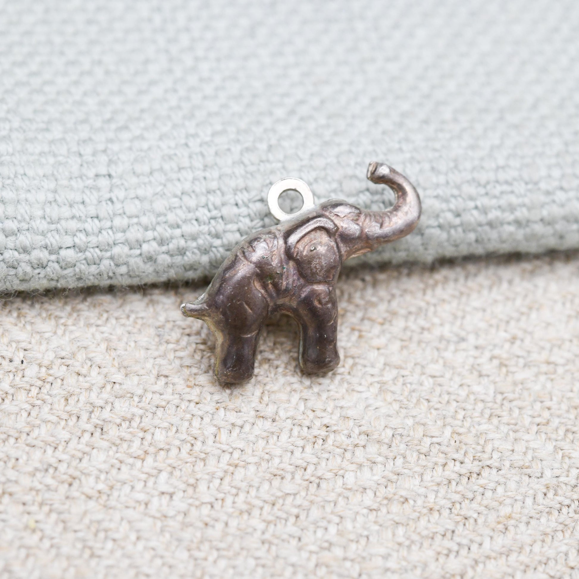 Vintage Sterling Silver Elephant Charm Pendant - Small Cute Animal | Nature Lover Gift | African Elephant | Gift for Charm Bracelet