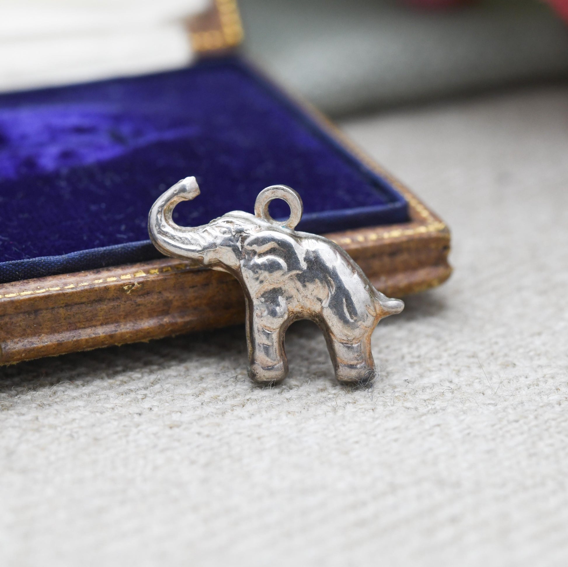 Vintage Sterling Silver Elephant Charm Pendant - Small Cute Animal | Nature Lover Gift | African Elephant | Gift for Charm Bracelet