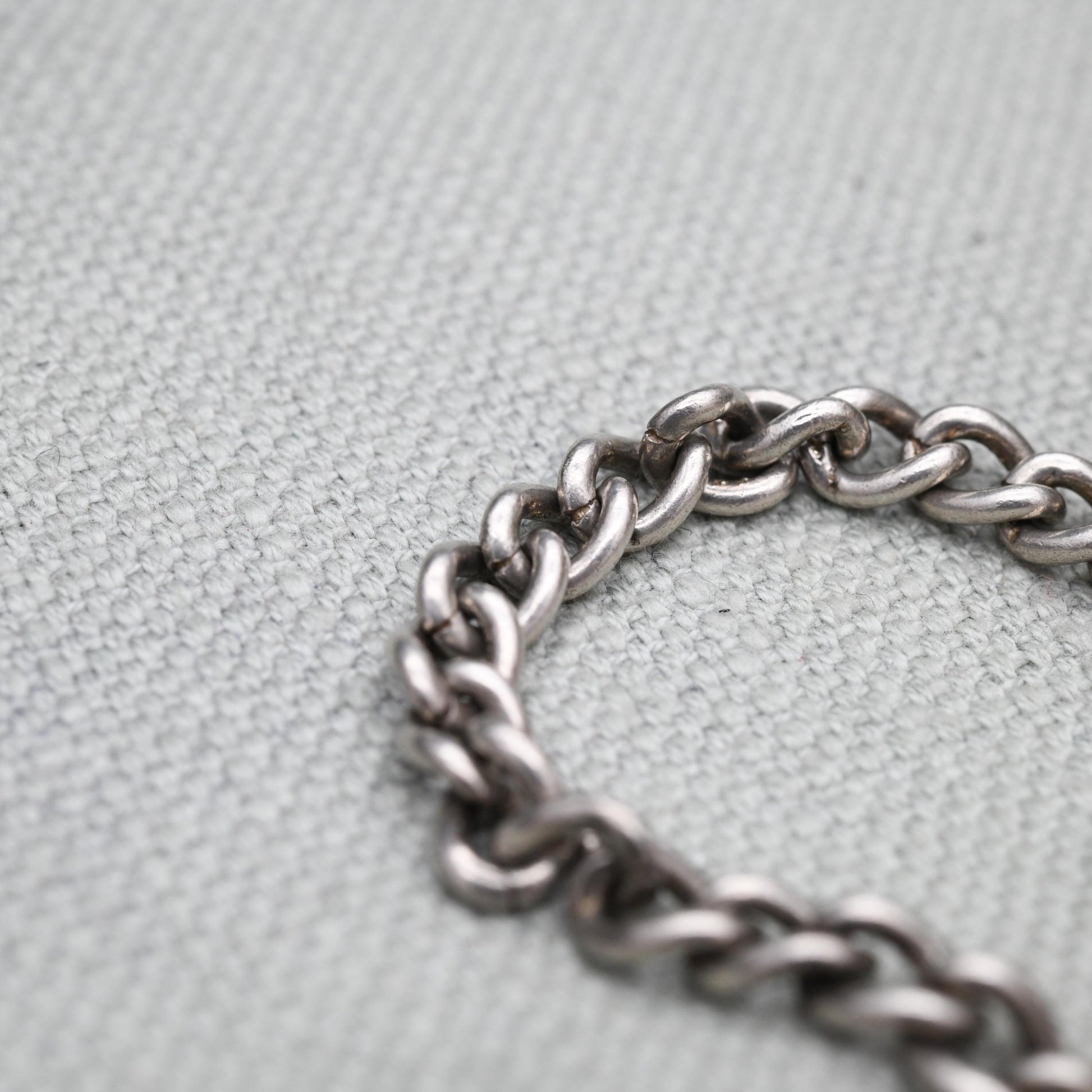 Vintage Sterling Silver Heart Padlock Clasp Chain Bracelet - Chunky Curb Links with Safety Chain | UK Hallmarks