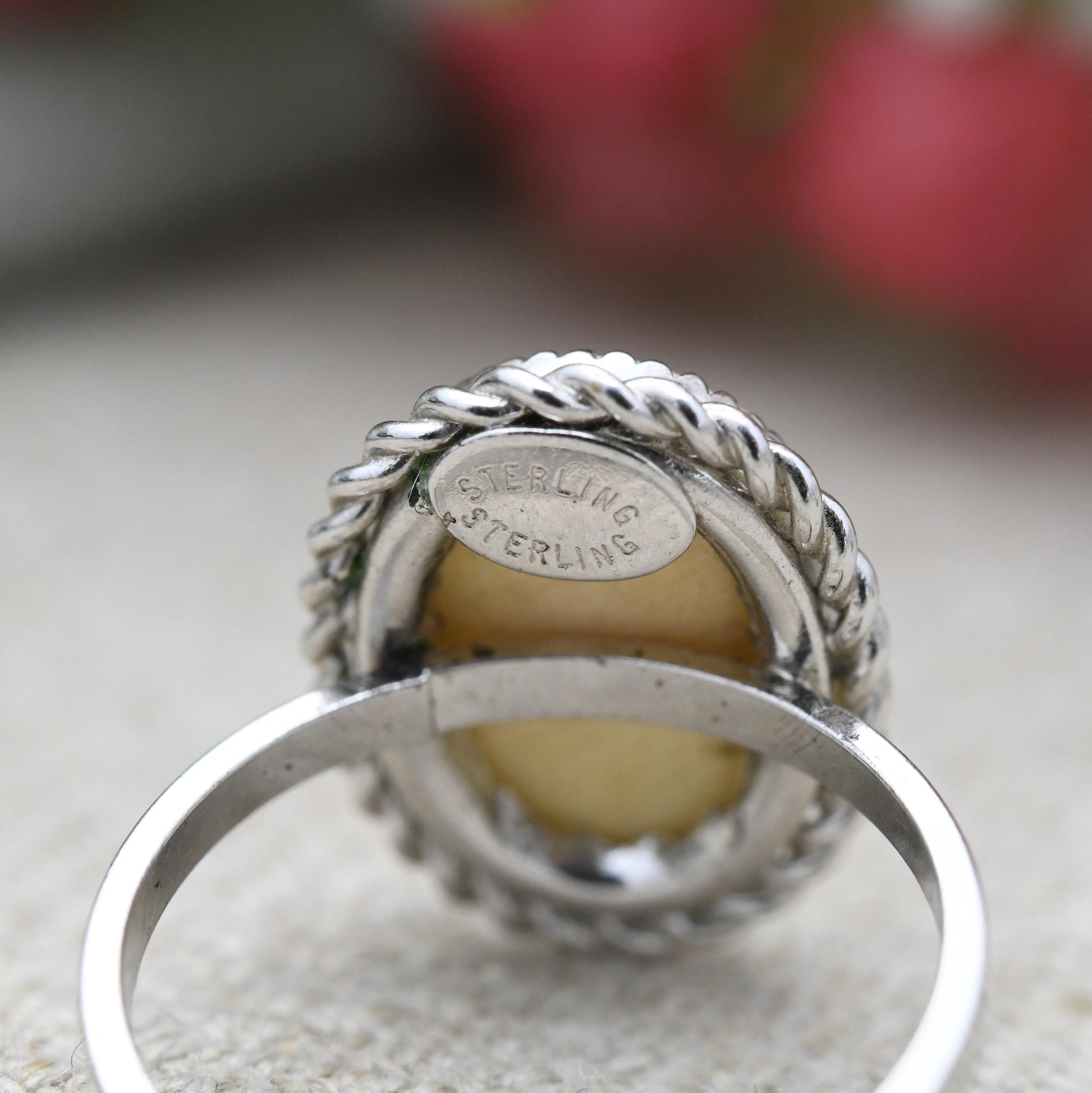Vintage Sterling Silver Rose Miniature Ring - Flower Floral Design | Pretty Gift for Her | UK Size - M 1/2 | US Size - 6 3/4