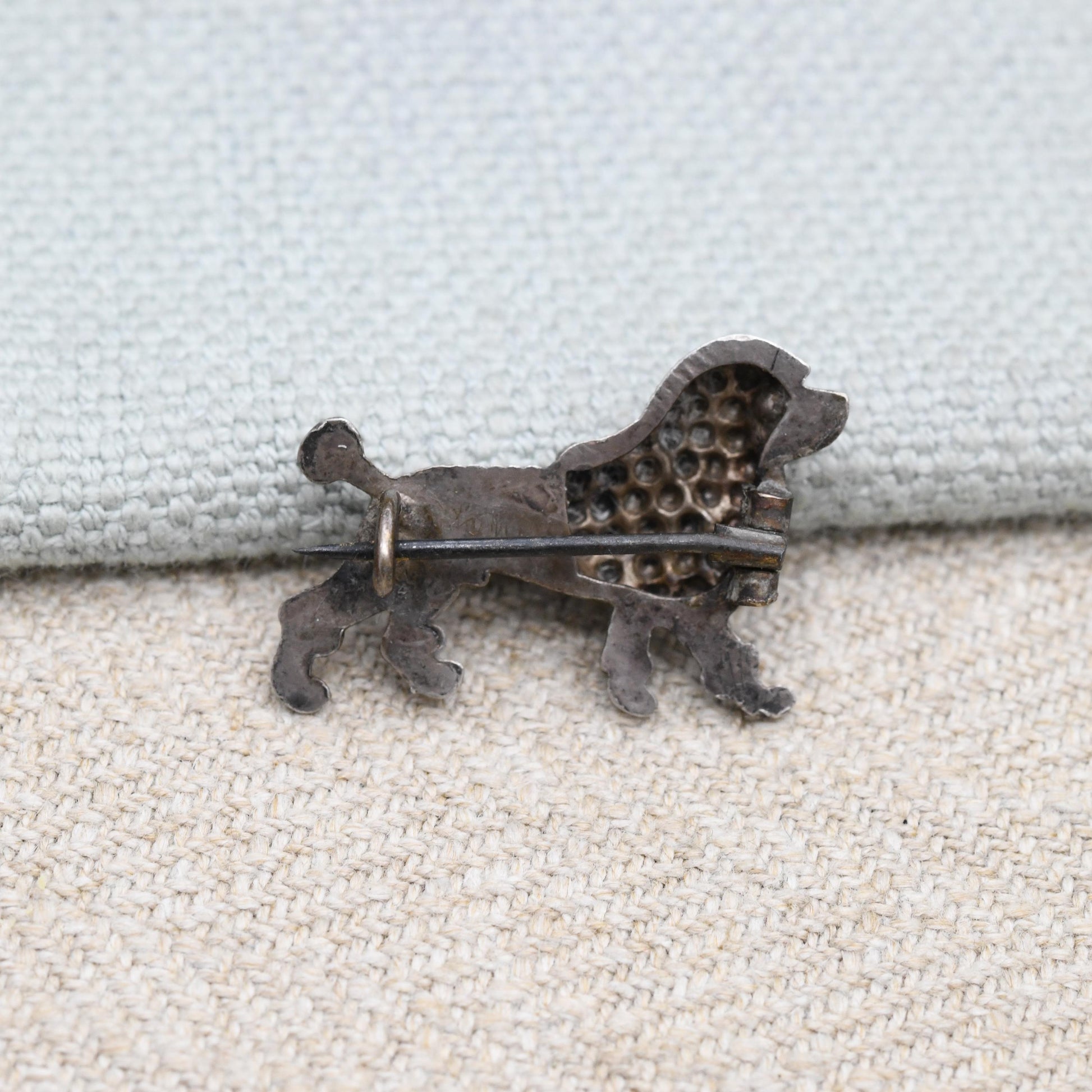 Antique Sterling Silver Victorian French Poodle Dog Brooch - Highly Detailed Dog | Dog Pin | Anniversary Birthday Gift for Her