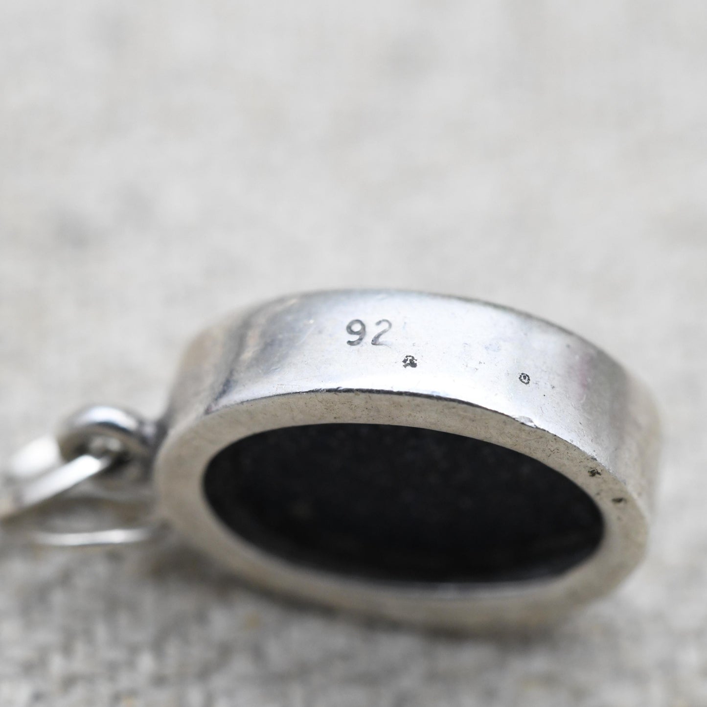 Vintage Sterling Silver Blue Goldstone Pendant - Minimal | Midnight Theme | Gift for Pendant Charm Necklace