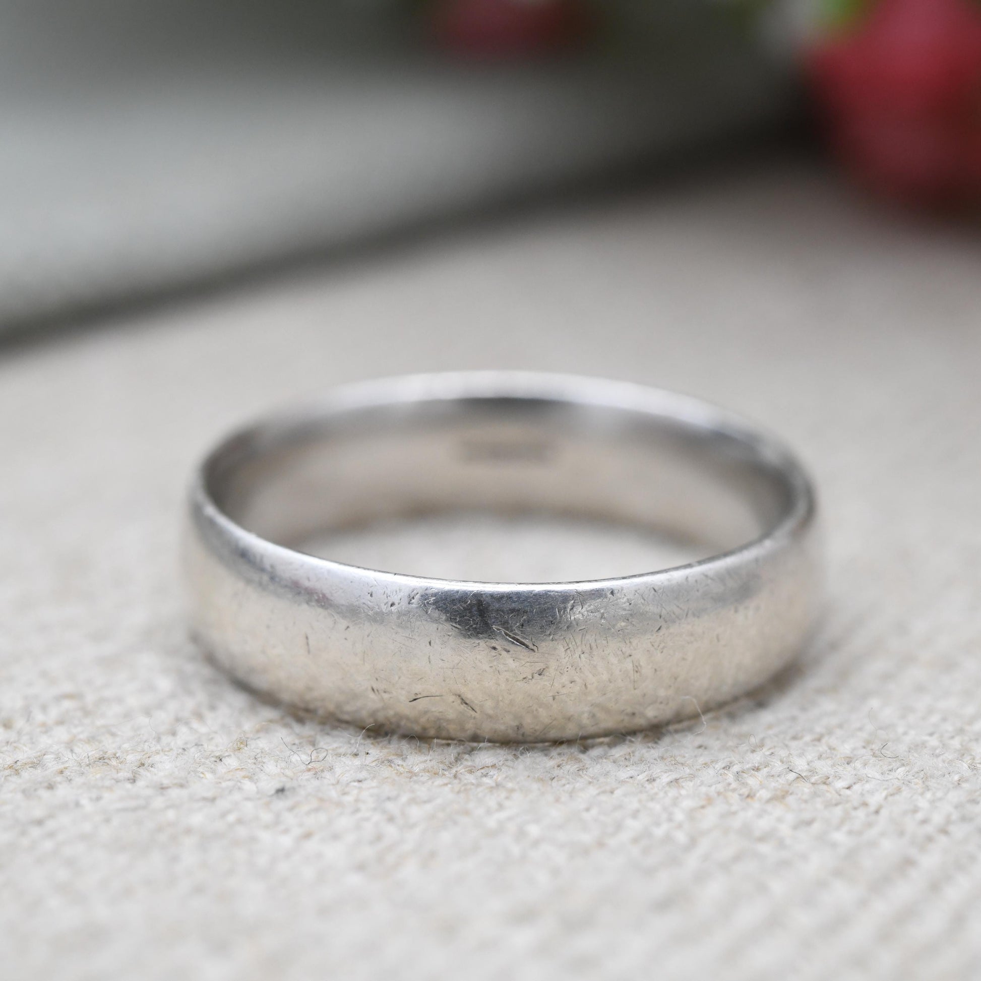 Vintage Sterling Silver Band Ring - Minimalist Band | Stacking Ring | Large Unisex Ring | UK Size - X 1/2 | US Size - 12