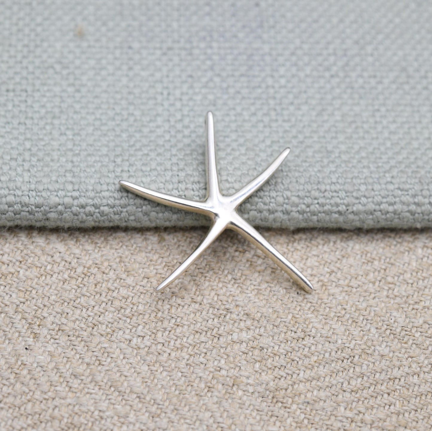 Vintage Sterling Silver Starfish Pendant - Animal Charm | Sea | Ocean | Pendant Charm Necklace Stack