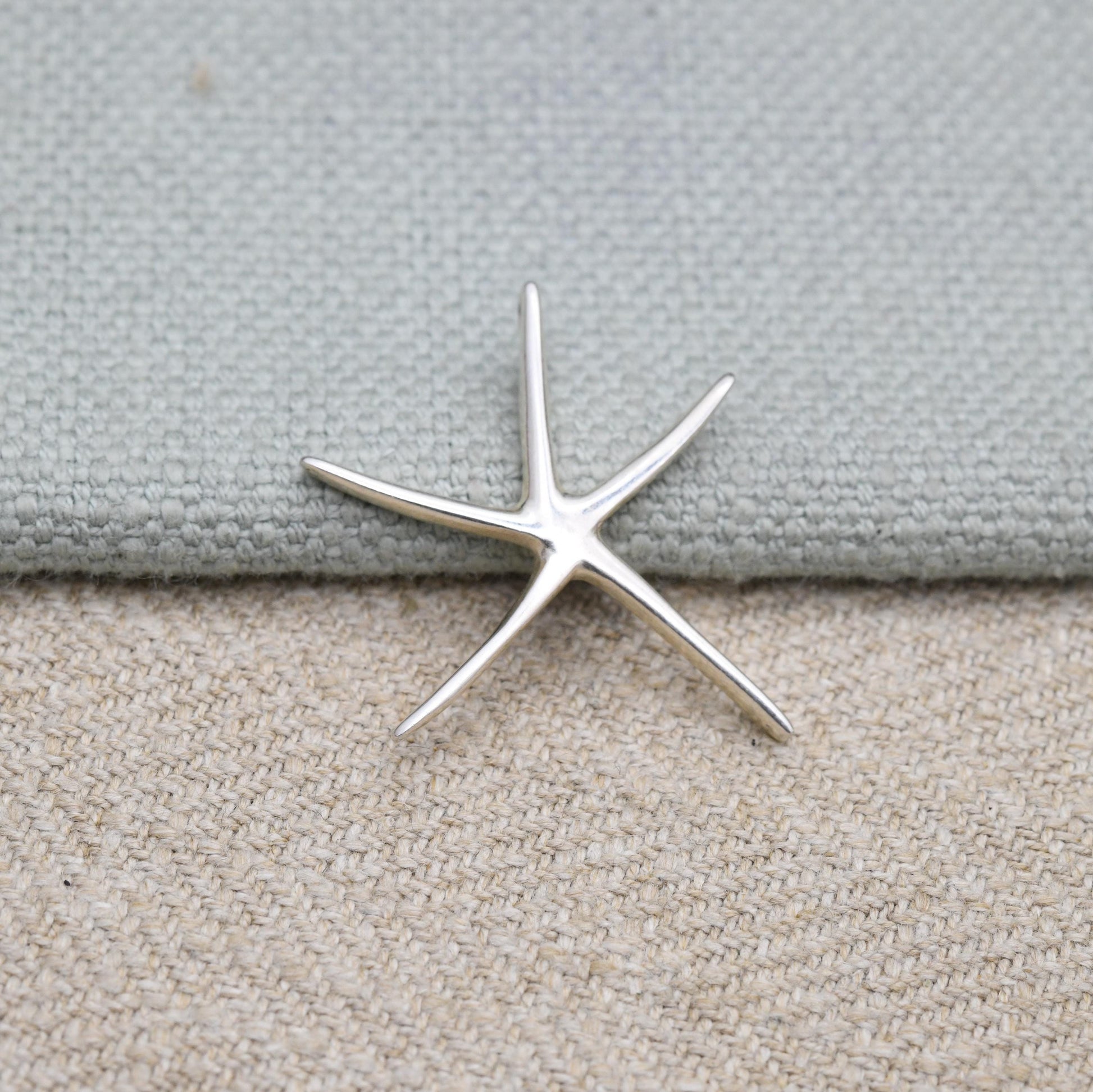 Vintage Sterling Silver Starfish Pendant - Animal Charm | Sea | Ocean | Pendant Charm Necklace Stack