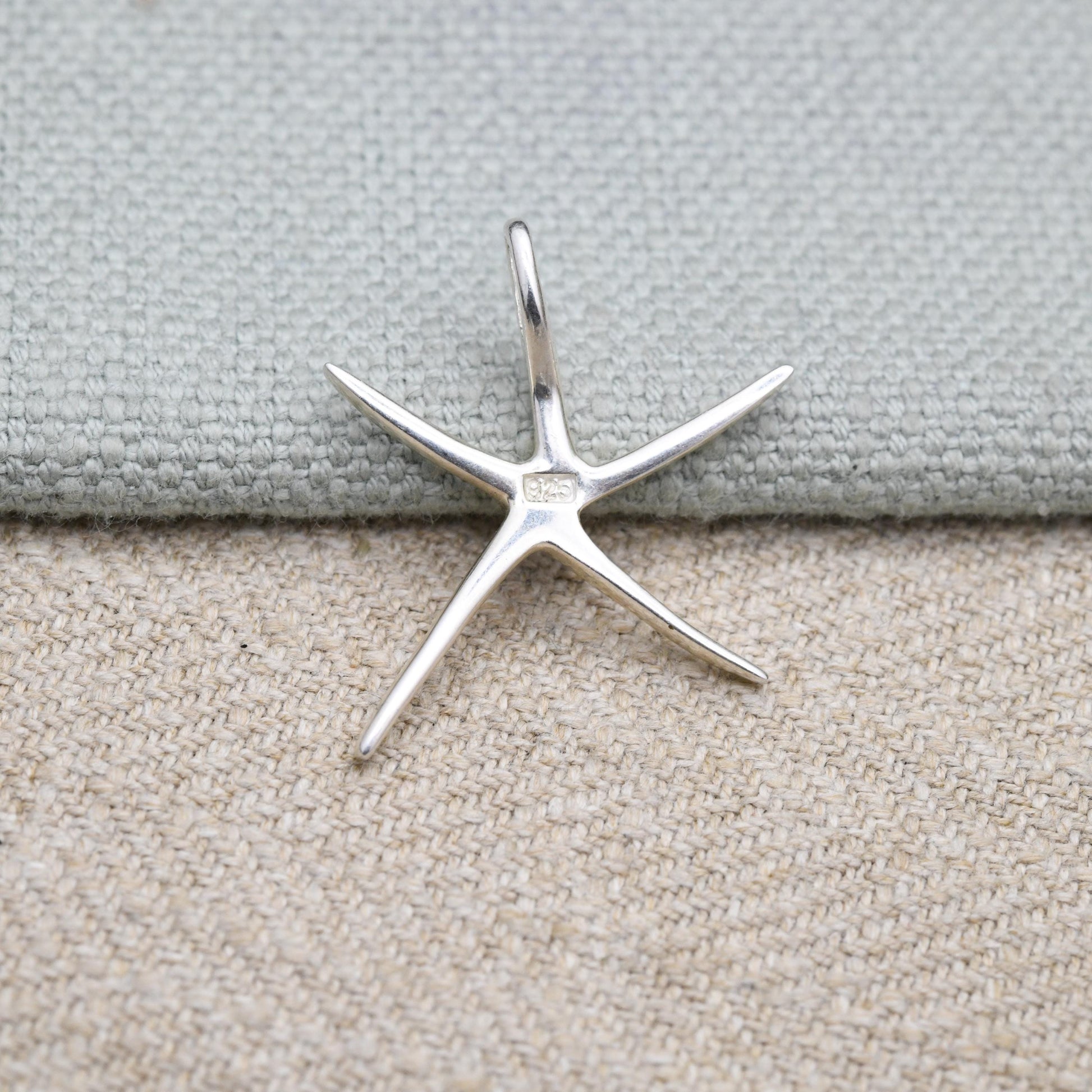 Vintage Sterling Silver Starfish Pendant - Animal Charm | Sea | Ocean | Pendant Charm Necklace Stack