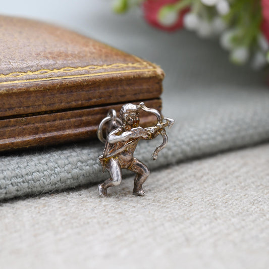 Vintage Silver Cherub Charm Pendant - Baby Angel | Love | Cupid Valentine's Gift for Charm Bracelet