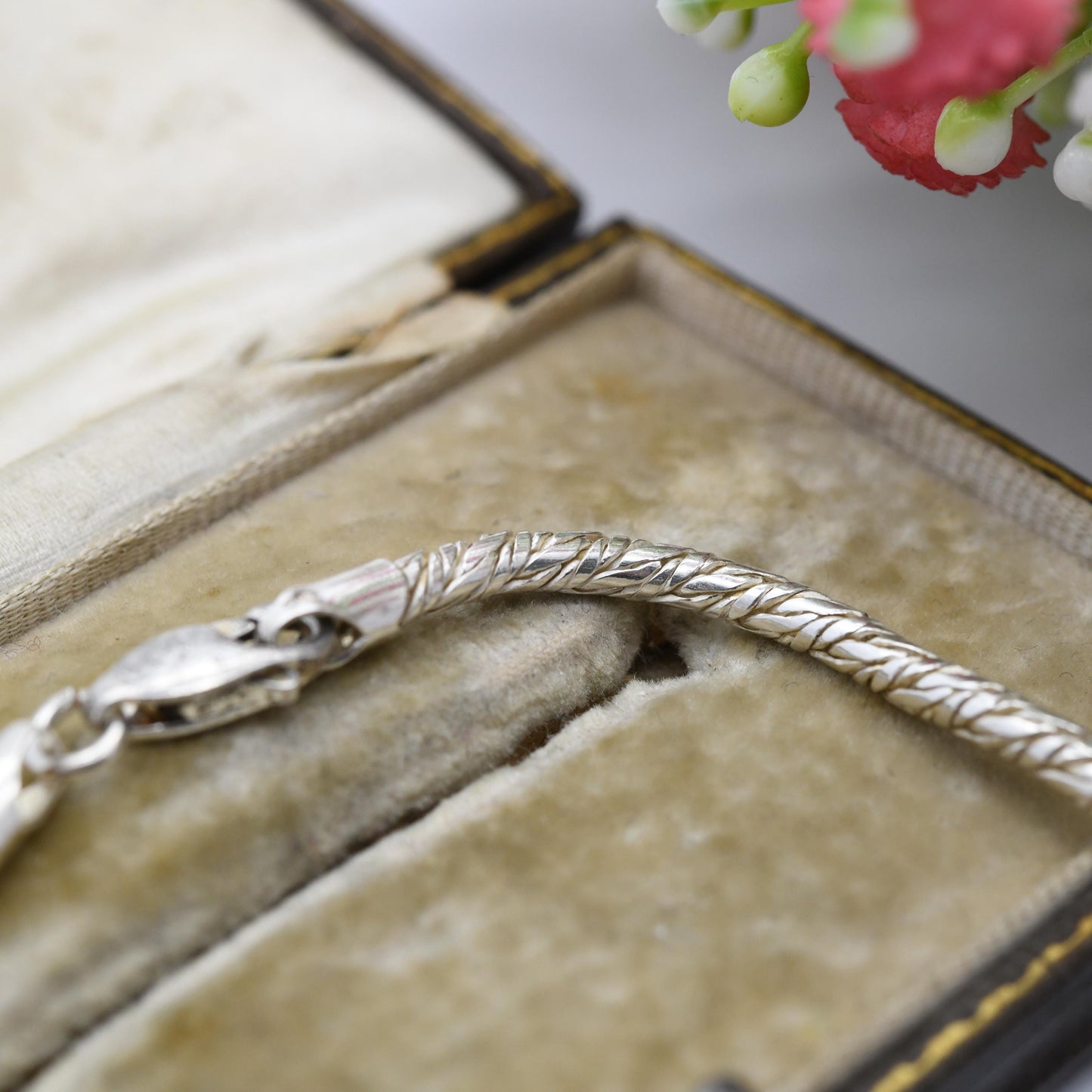 Vintage Sterling Silver Rope Link Bracelet - Unisex | Gift