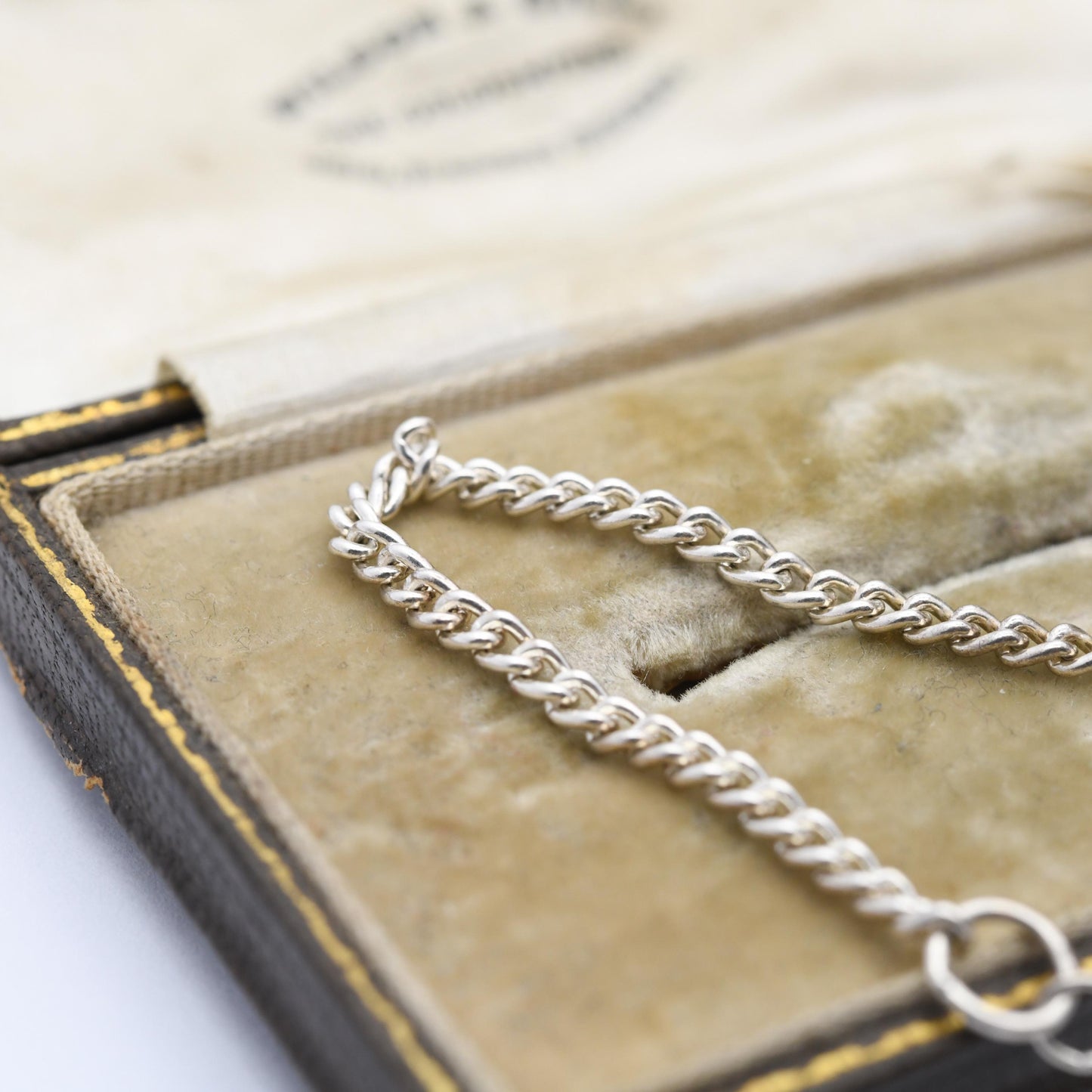 Vintage Sterling Silver Heart Padlock Clasp Chain Bracelet - Small Curb Links with Safety Chain