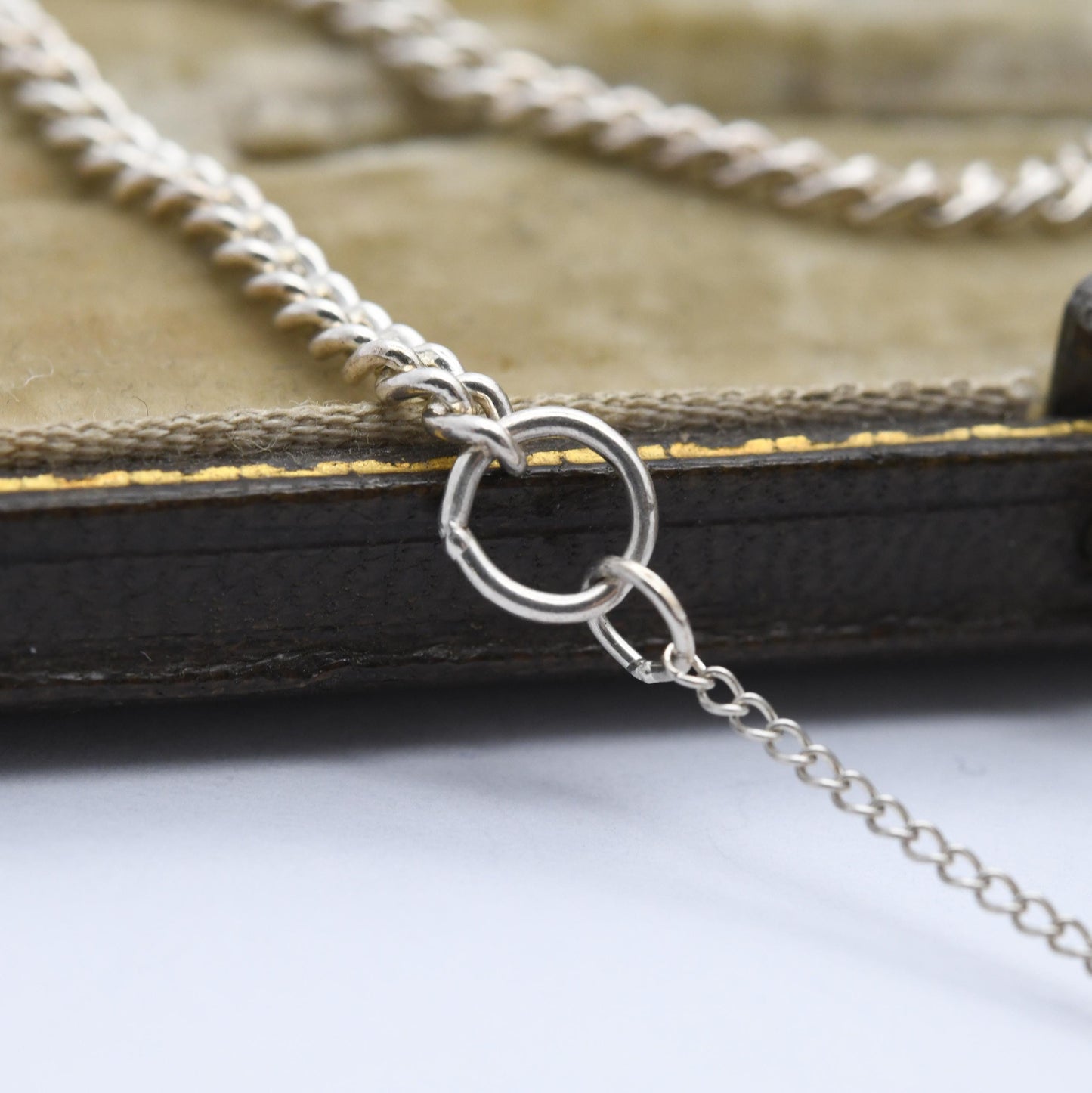 Vintage Sterling Silver Heart Padlock Clasp Chain Bracelet - Small Curb Links with Safety Chain