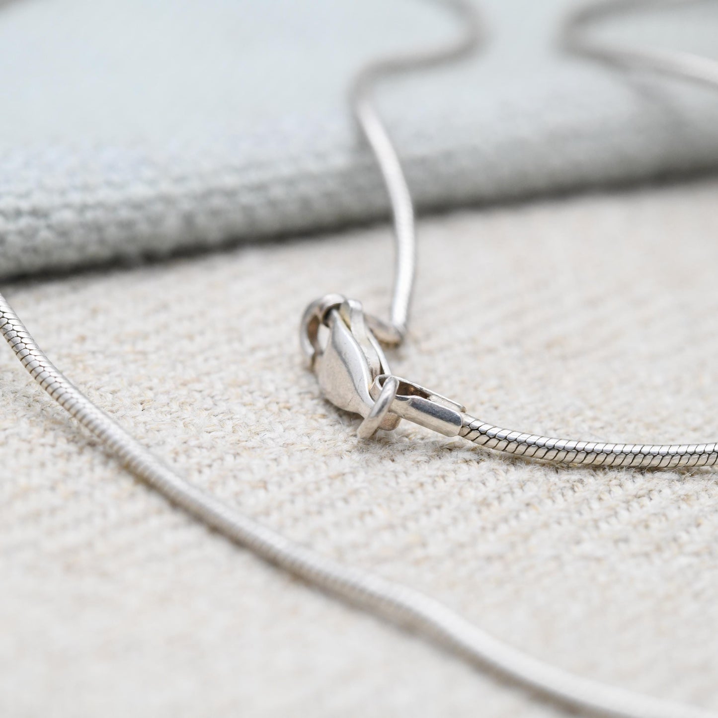 Vintage Sterling Silver Snake Chain Necklace with Cute Silver Beads - Y2K Thin Chain | Quality Silver Necklace | Gift for Her