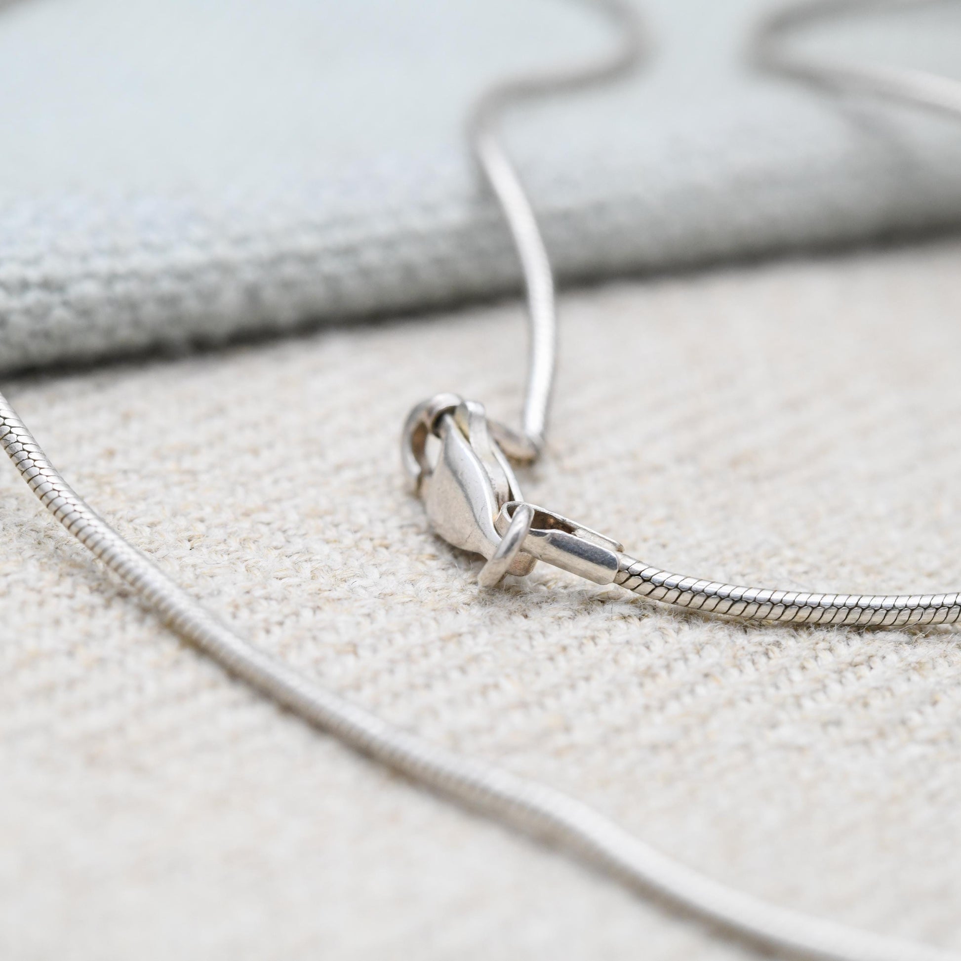 Vintage Sterling Silver Snake Chain Necklace with Cute Silver Beads - Y2K Thin Chain | Quality Silver Necklace | Gift for Her