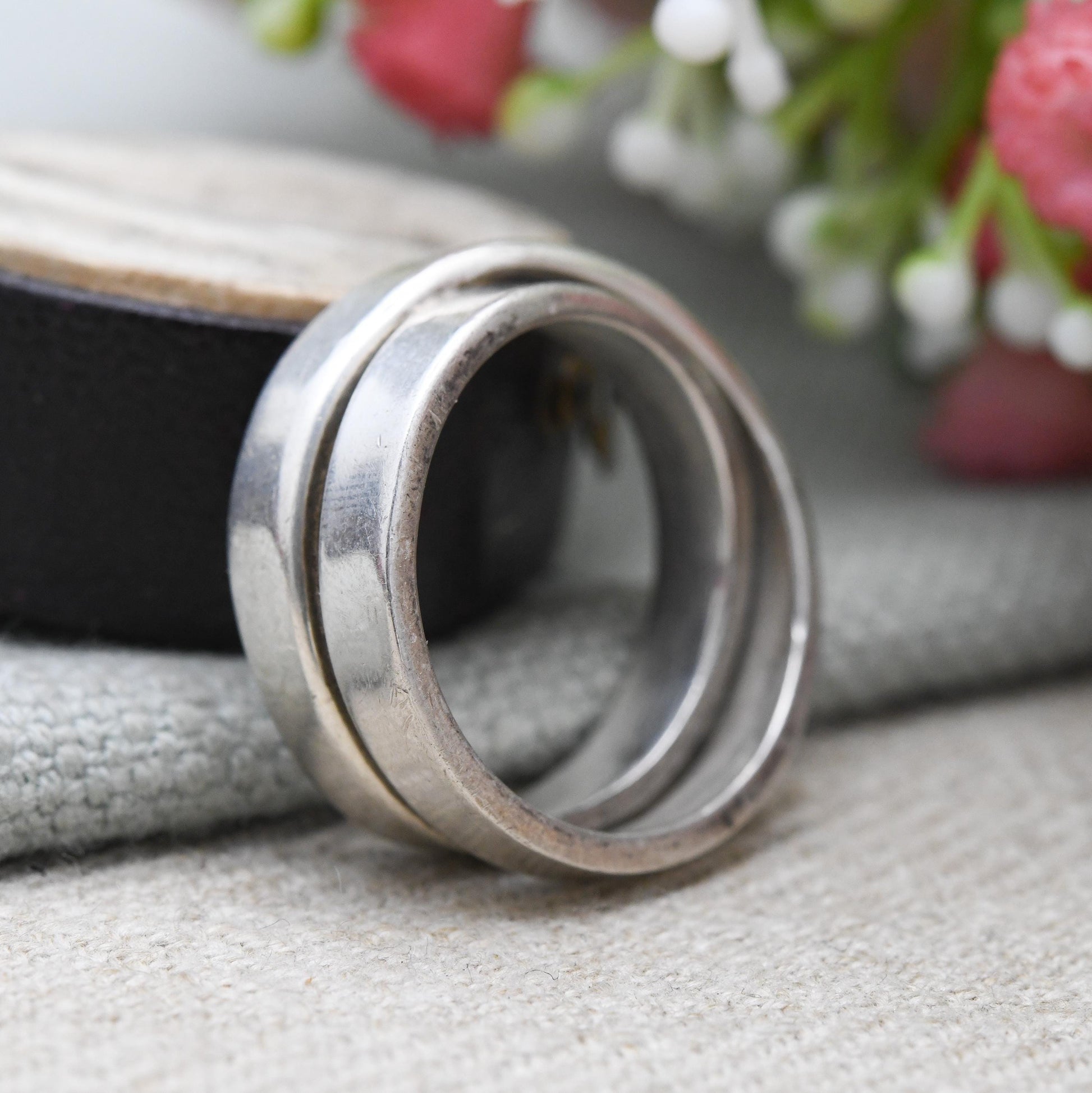 Vintage Sterling Silver Bypass Ring - Minimalist Jewellery | Bypass Style | Unisex | UK Size - R 1/2 | US Size - 8 3/4