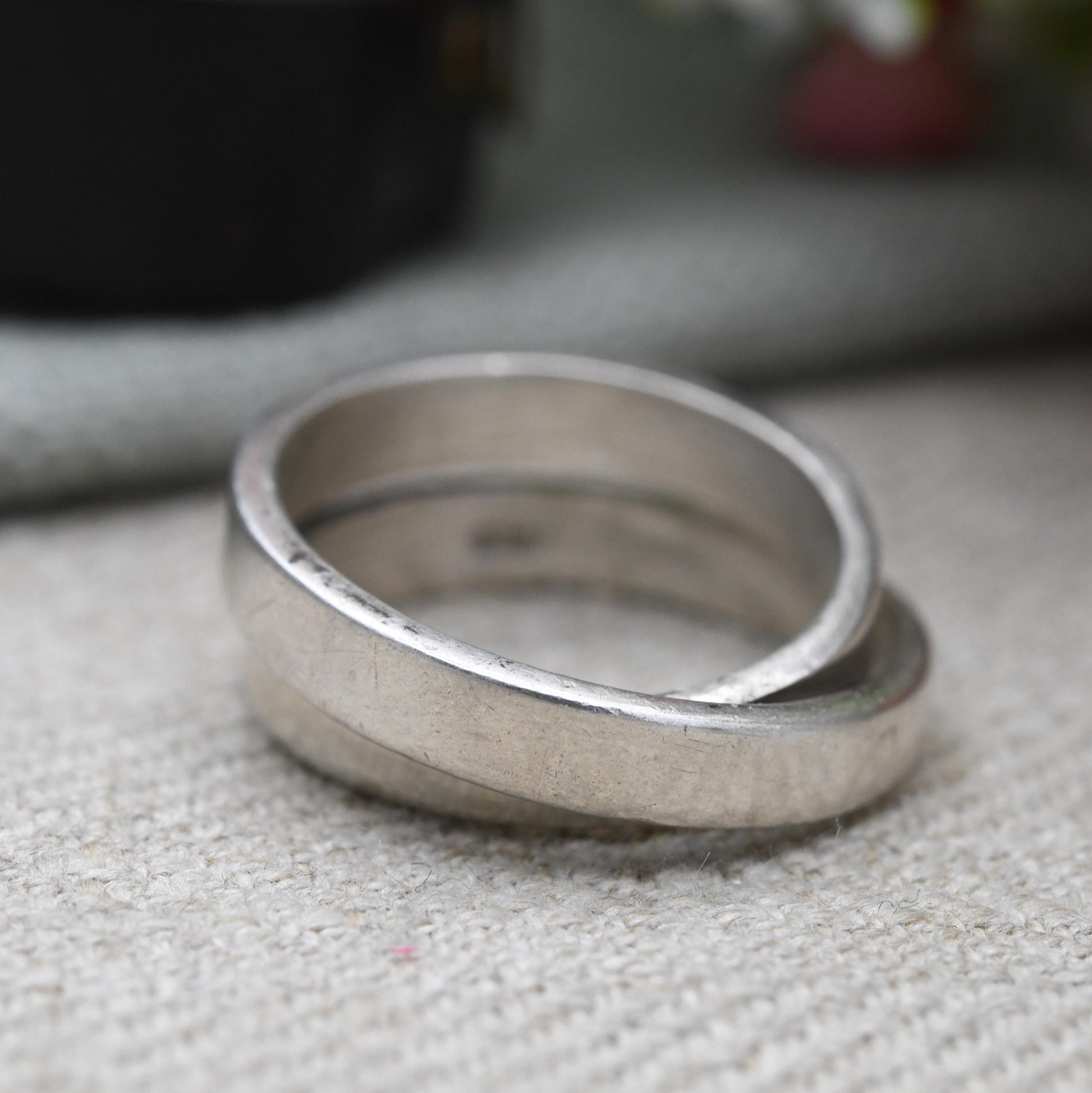 Vintage Sterling Silver Bypass Ring - Minimalist Jewellery | Bypass Style | Unisex | UK Size - R 1/2 | US Size - 8 3/4