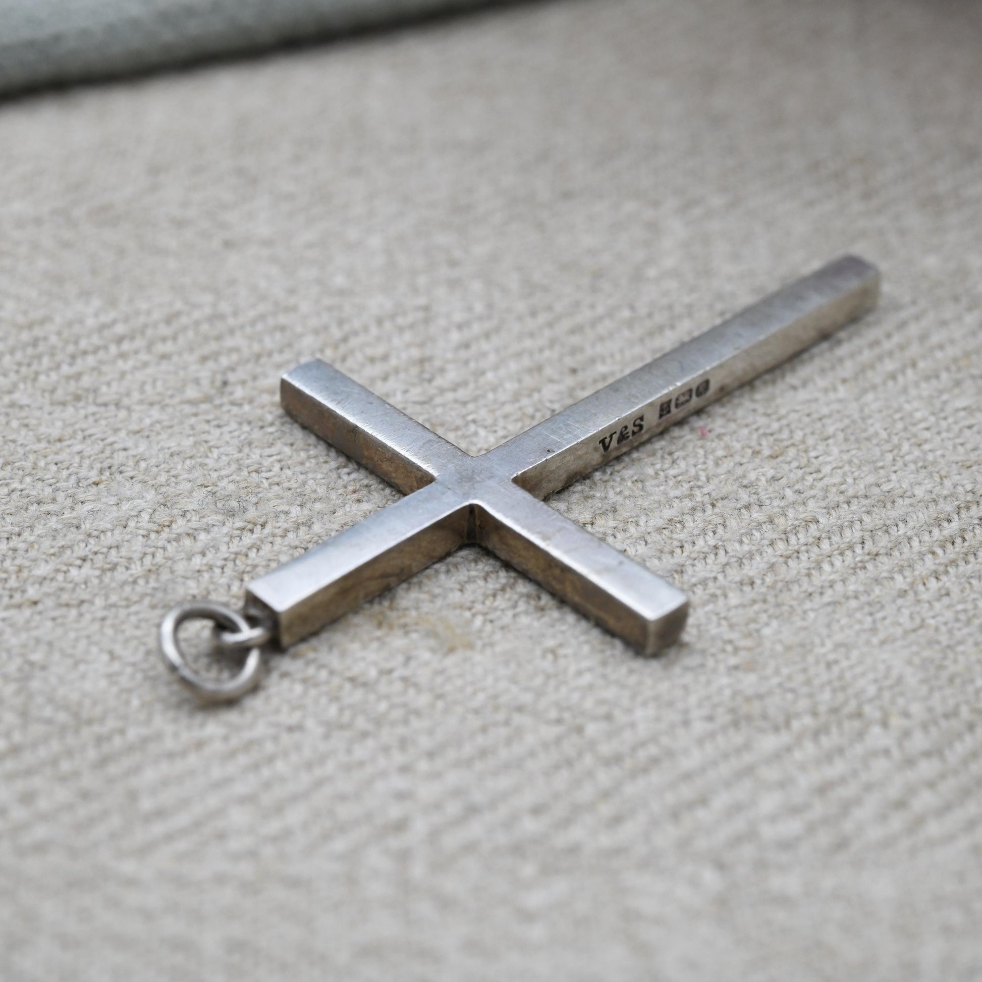 Vintage Sterling Silver Cross Pendant - Large True Vintage Gift | Christian Necklace