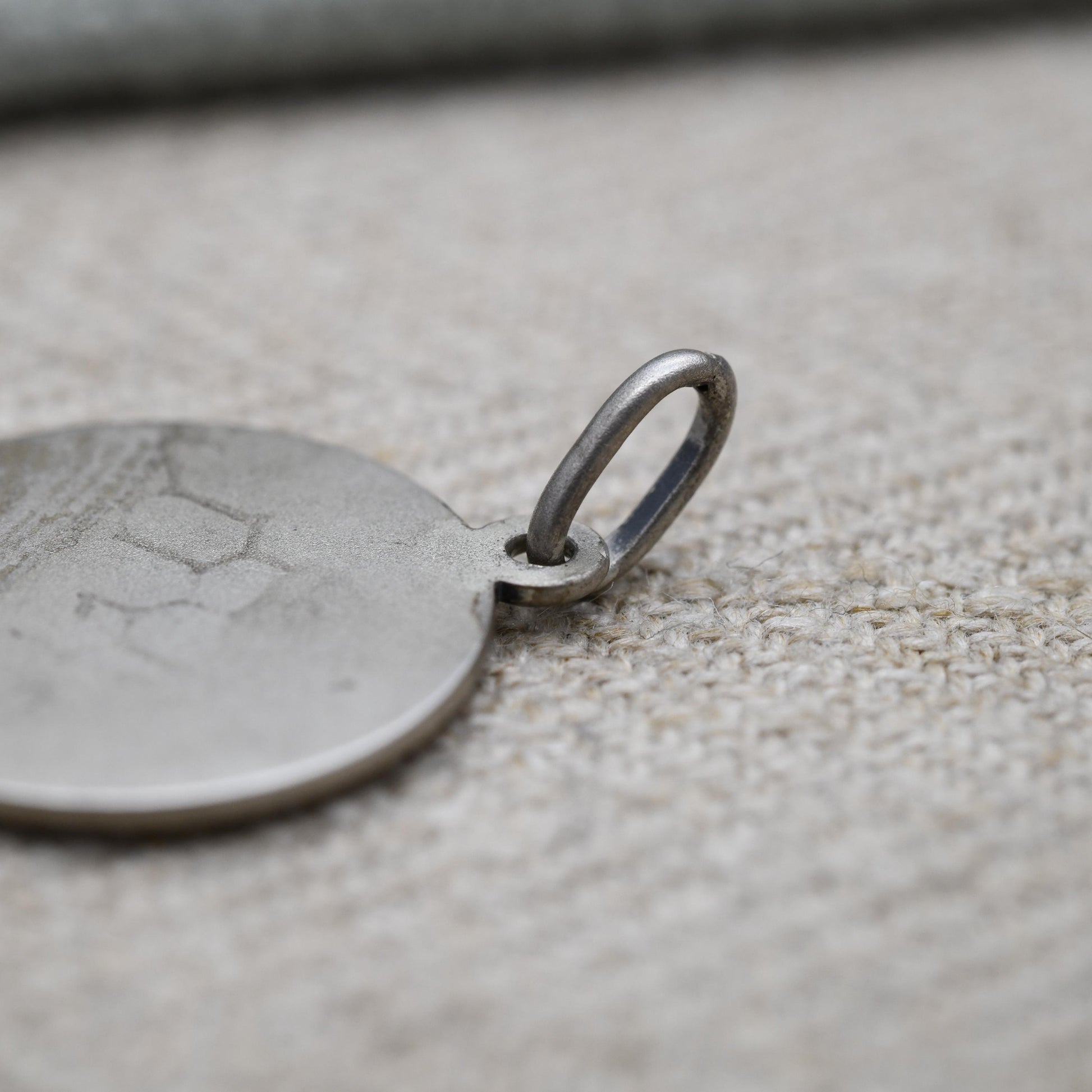 Vintage Sterling Silver St. Christopher Pendant - Embossed Relief | Circle | Saint of Travelling | Religious Jewellery