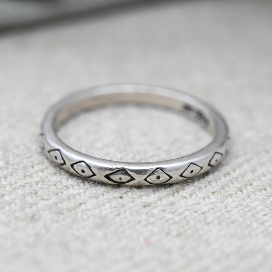 Carolyn Pollack Sterling Silver Ring - New Mexico Southwestern Design Old Carlisle Albuquerque | UK Size - R US Size - 8 3/4
