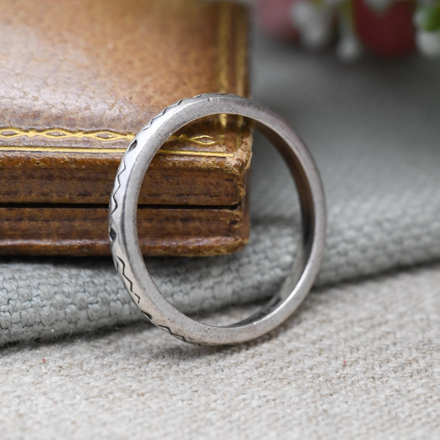 Carolyn Pollack Sterling Silver Band Ring - New Mexico Southwestern Design Old Carlisle Albuquerque | UK Size - R US Size - 8 3/4
