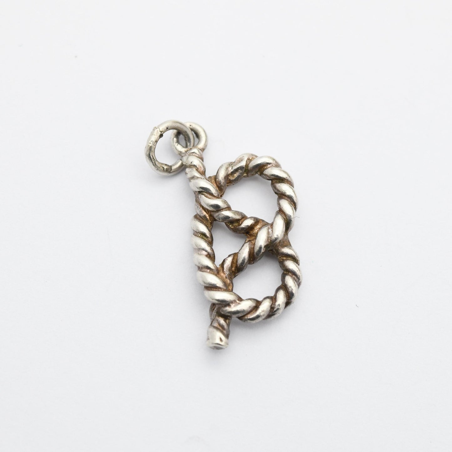 Vintage Sterling Silver Rope Knot Pendant Charm - Naval Knot | Maritime Charm | Charm Pendant for Charm Necklace