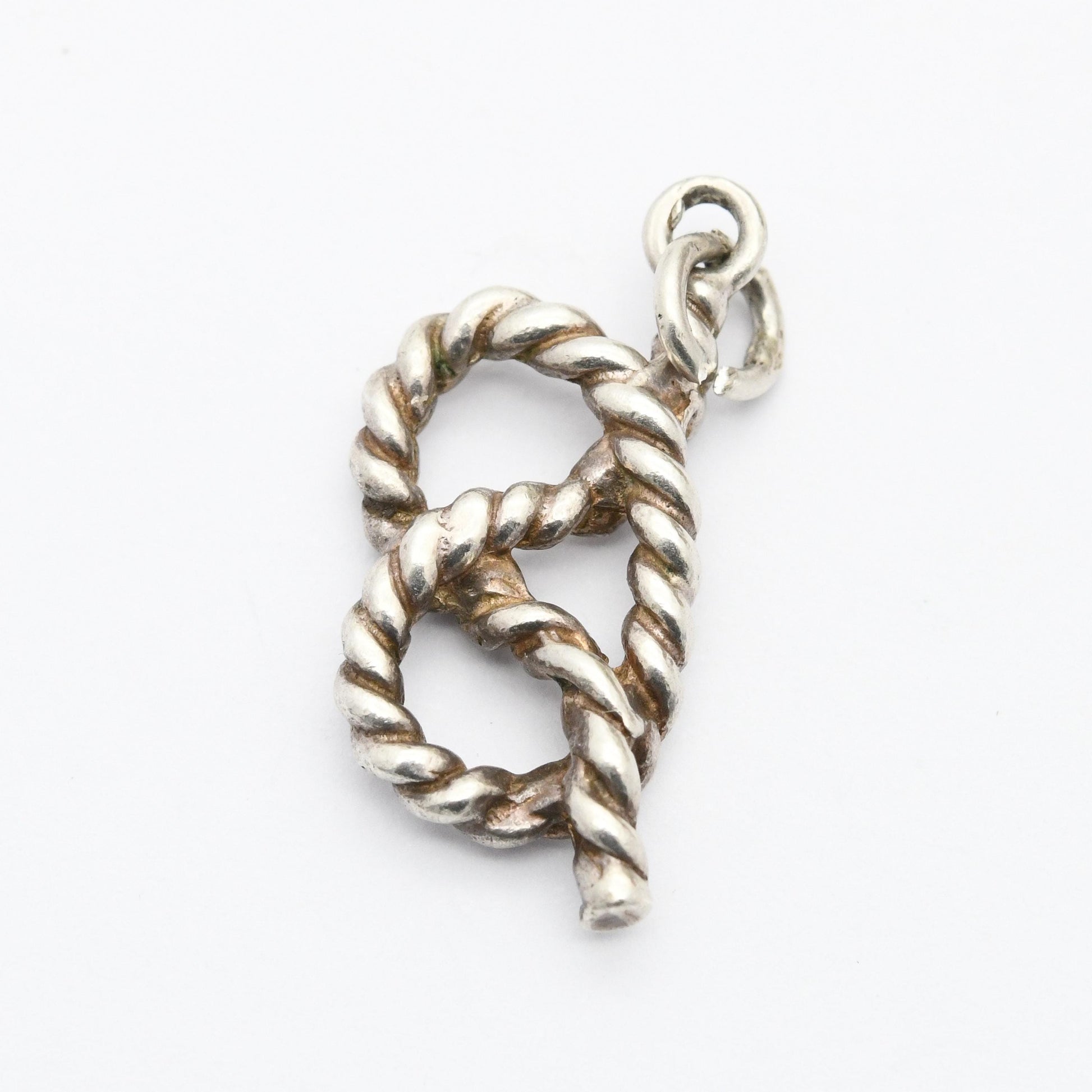 Vintage Sterling Silver Rope Knot Pendant Charm - Naval Knot | Maritime Charm | Charm Pendant for Charm Necklace