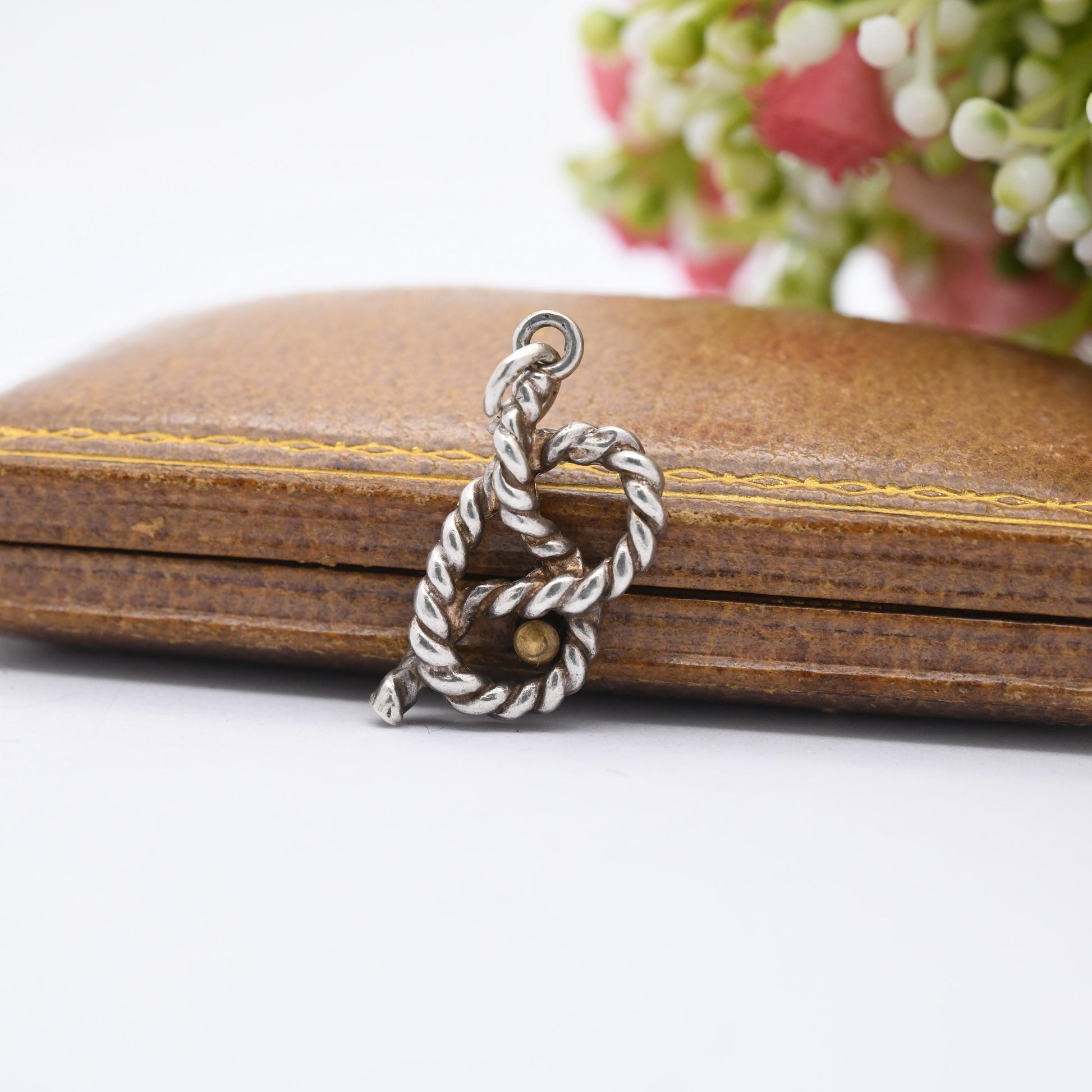 Vintage Sterling Silver Rope Knot Pendant Charm - Naval Knot | Maritime Charm | Charm Pendant for Charm Necklace