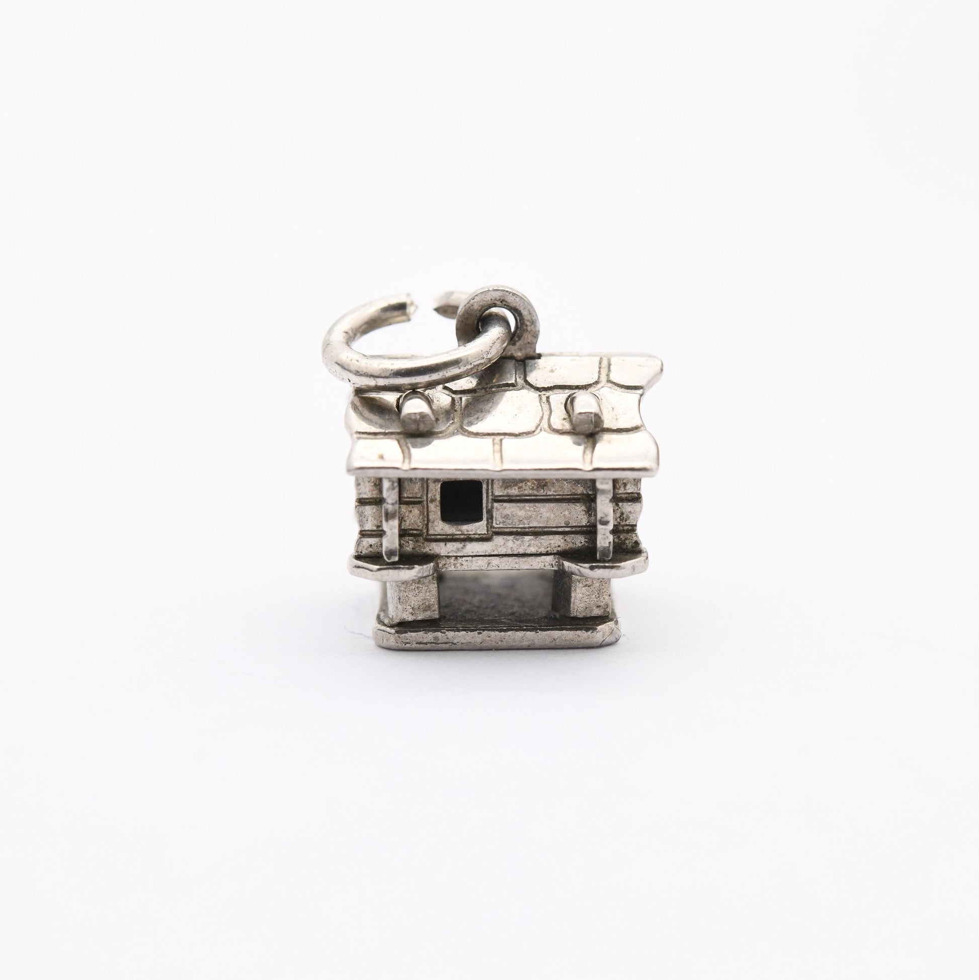 Vintage 800 Silver Swiss Chalet Charm Pendant - Alps | Skiing Chalet | German House | Stilts | Gift for Charm Bracelet