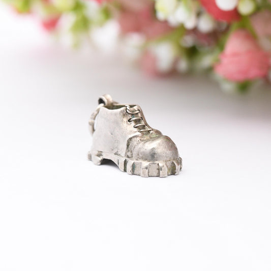 Vintage Sterling Silver Hiking Boot Charm Pendant - Walking Shoe | Boot | Gift for Charm Bracelet