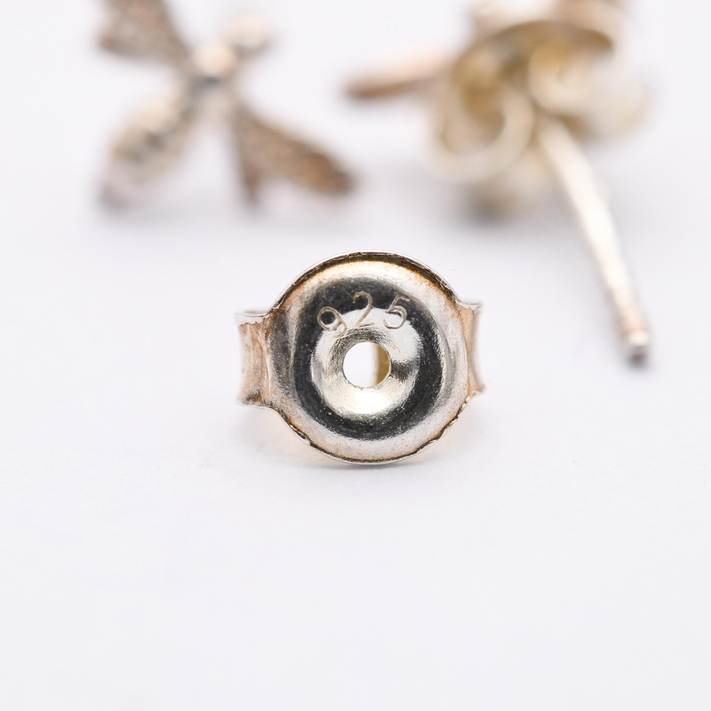 Sterling Silver Bumble Bee Stud Earrings - Bee | Insect Jewellery | Bee Earrings | Studs | Butterfly Clasp