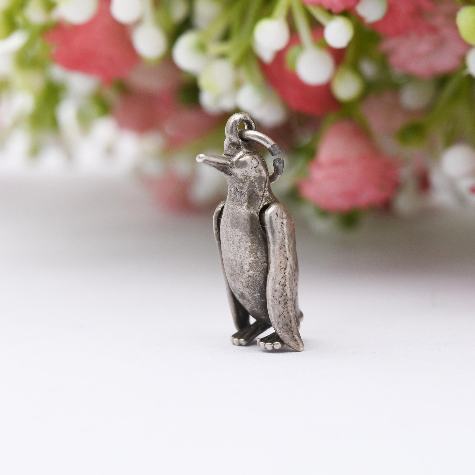 Vintage Sterling Silver Penguin Charm Pendant - Antarctic | South Pole | Emperor Penguin | Gift for Charm Bracelet